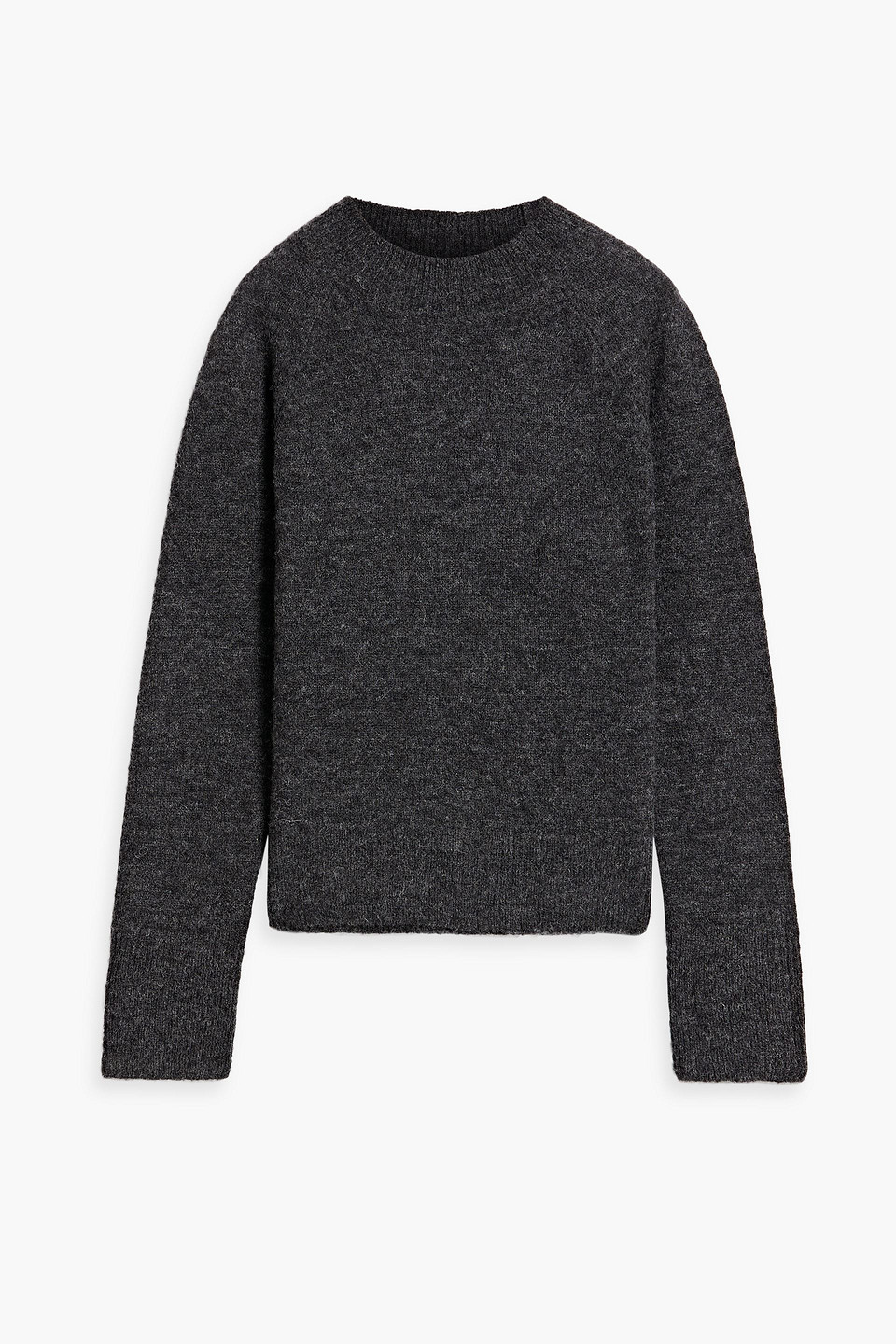 Vince Brushed Alpaca-blend Sweater In Charcoal