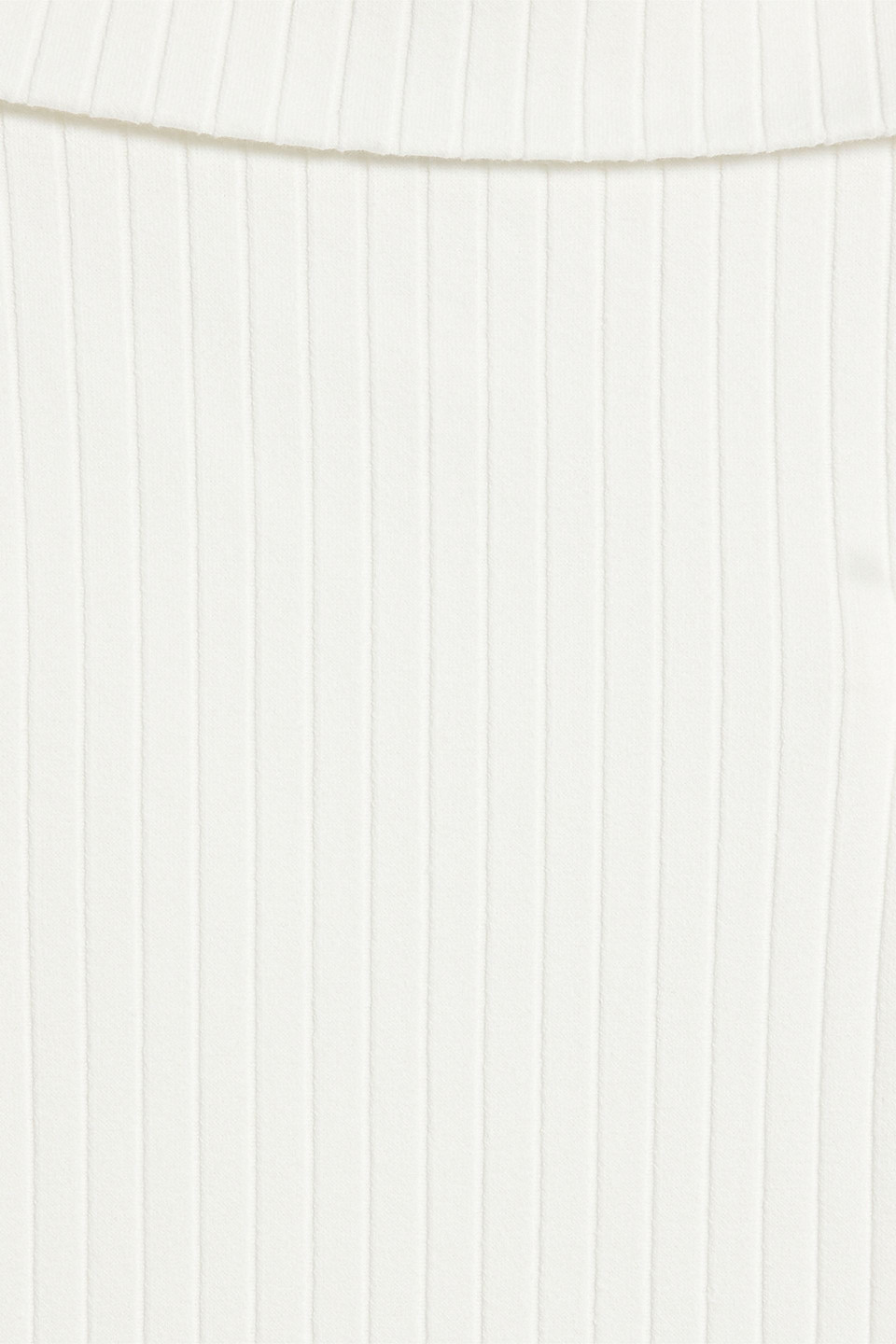 Vince Off-the-shoulder Ribbed Cotton-blend Top In White