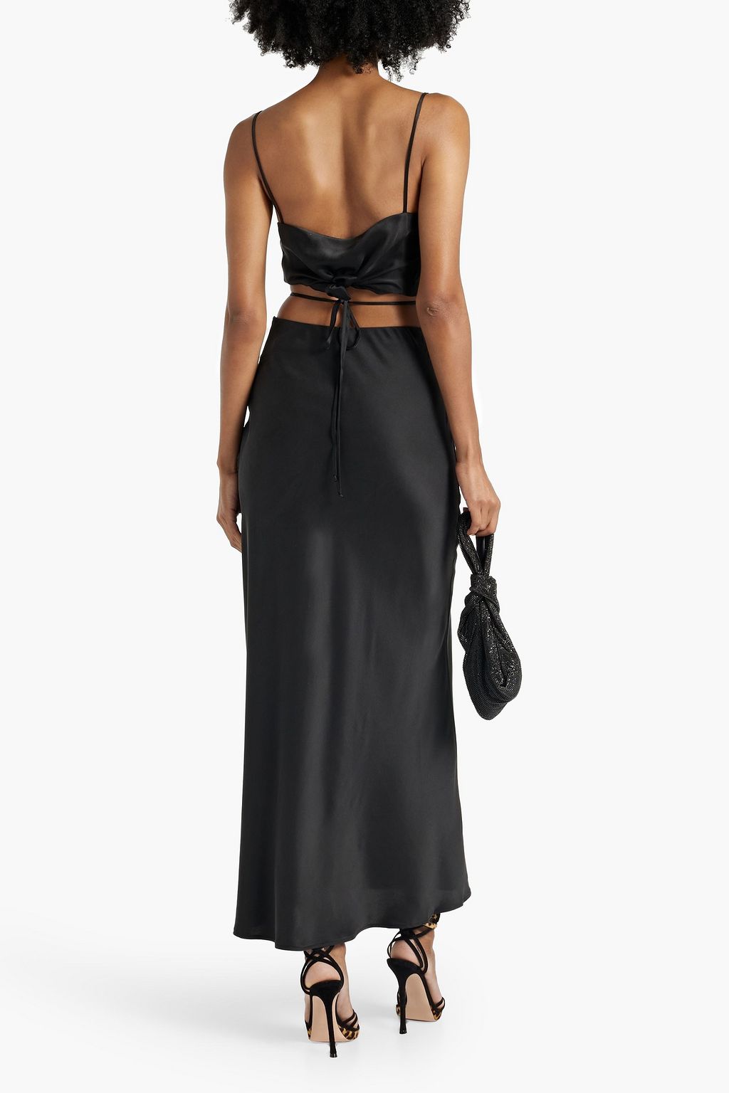 BEC & BRIDGE Casablanca embellished silk-satin maxi skirt