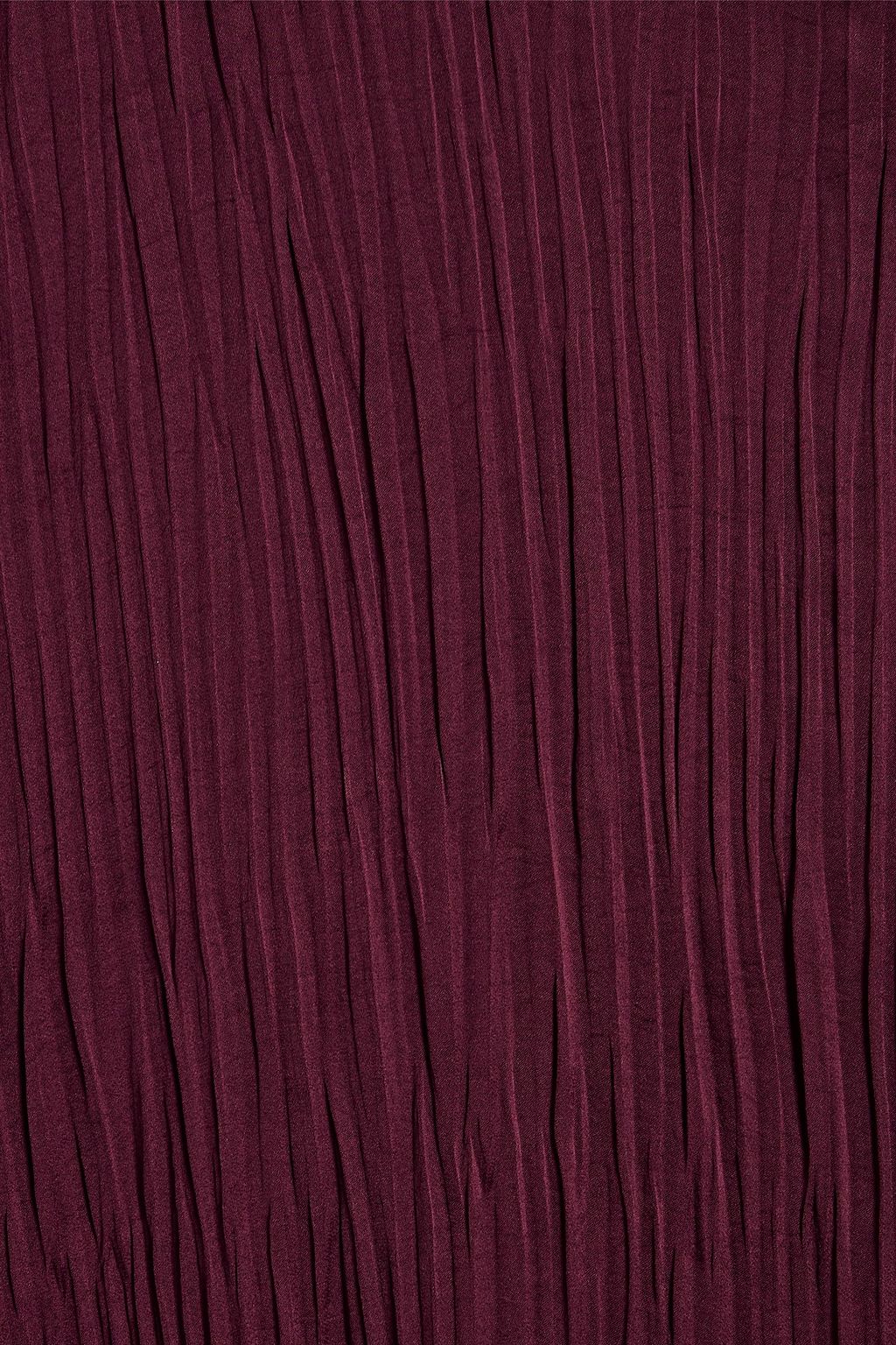 VINCE. Plissé-satin turtleneck top