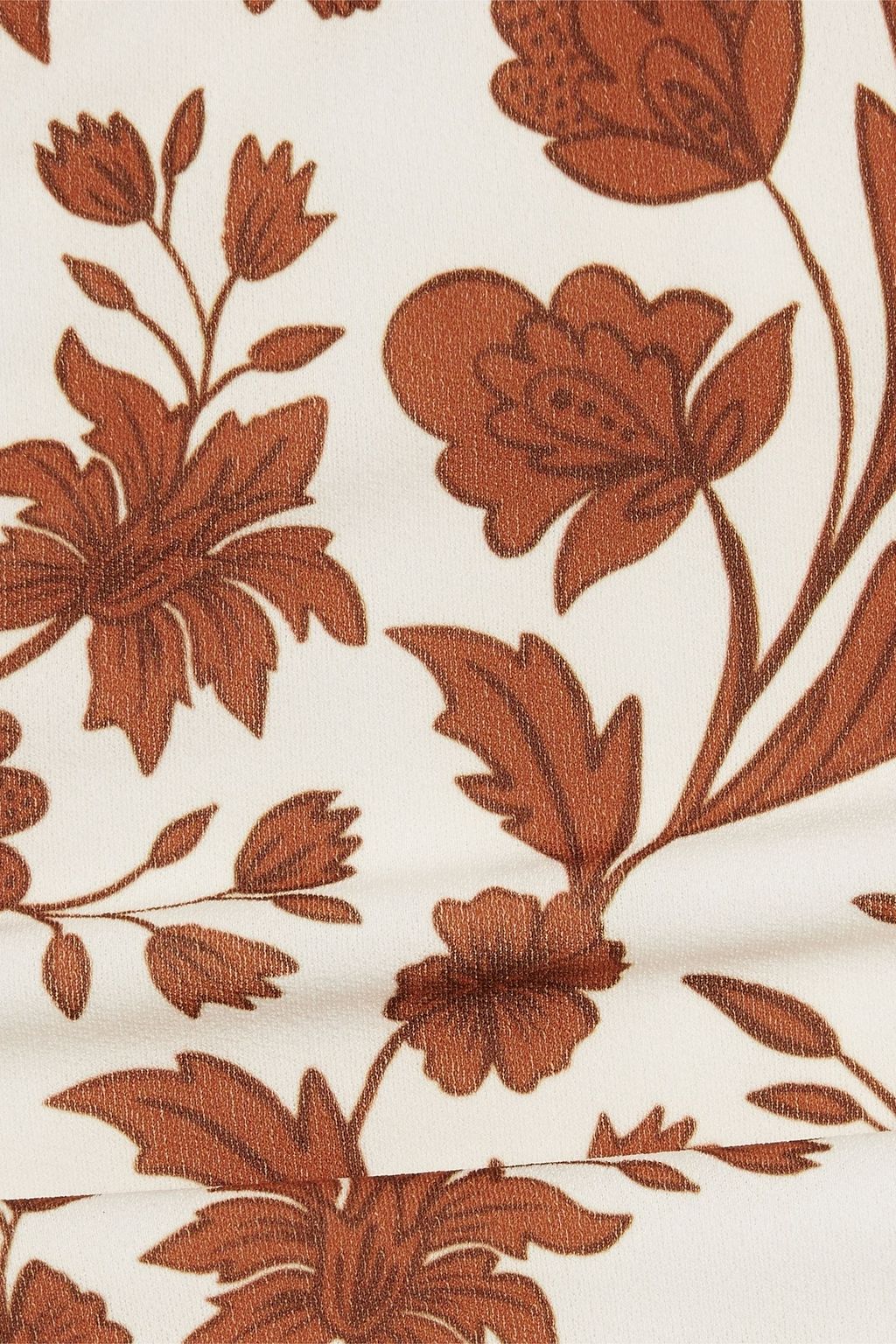 BEC & BRIDGE Phillipa cropped floral-print stretch-crepe top
