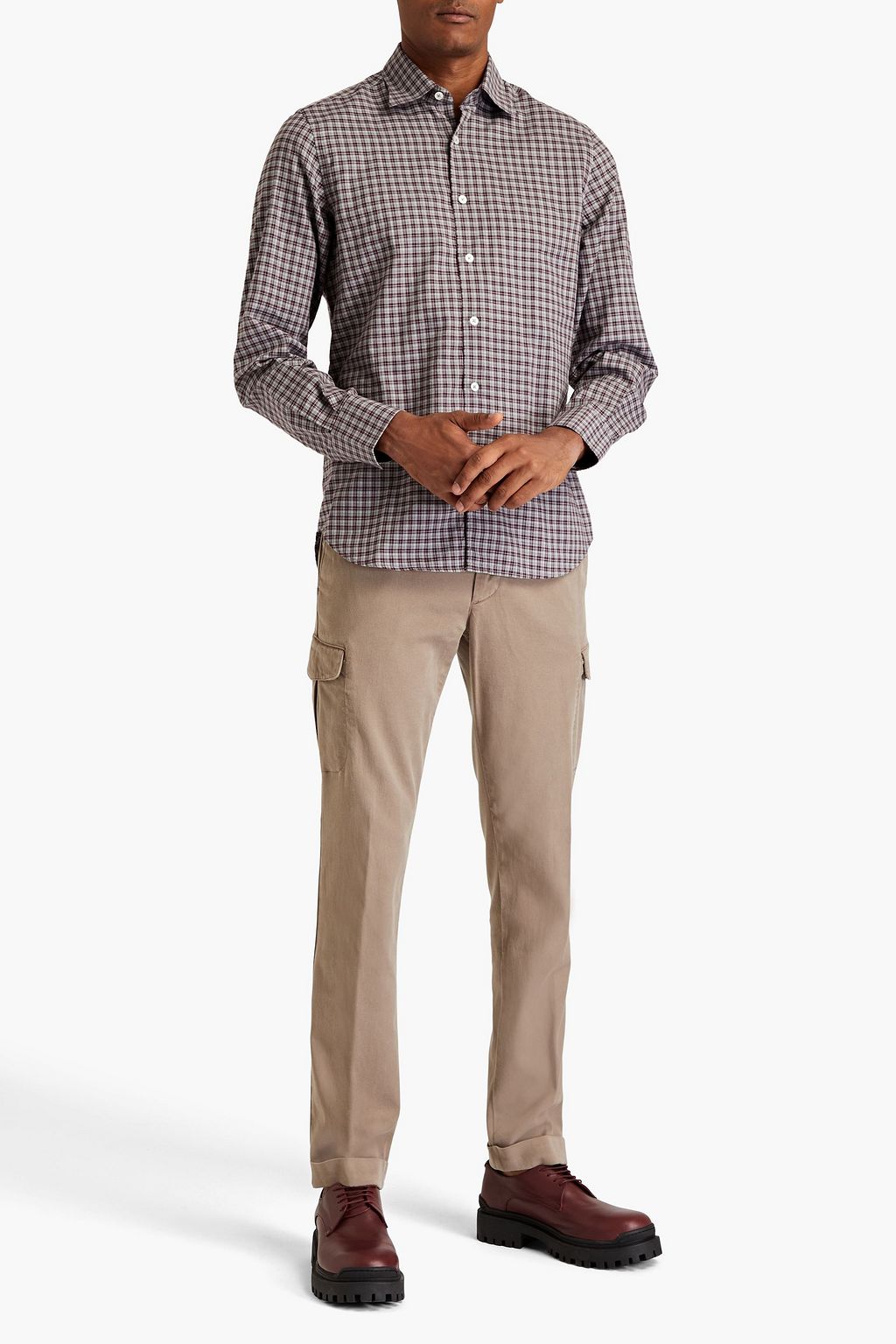 CANALI Checked cotton shirt