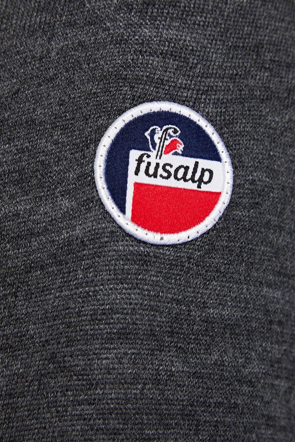 FUSALP Poloshirt aus melierter Merinowolle