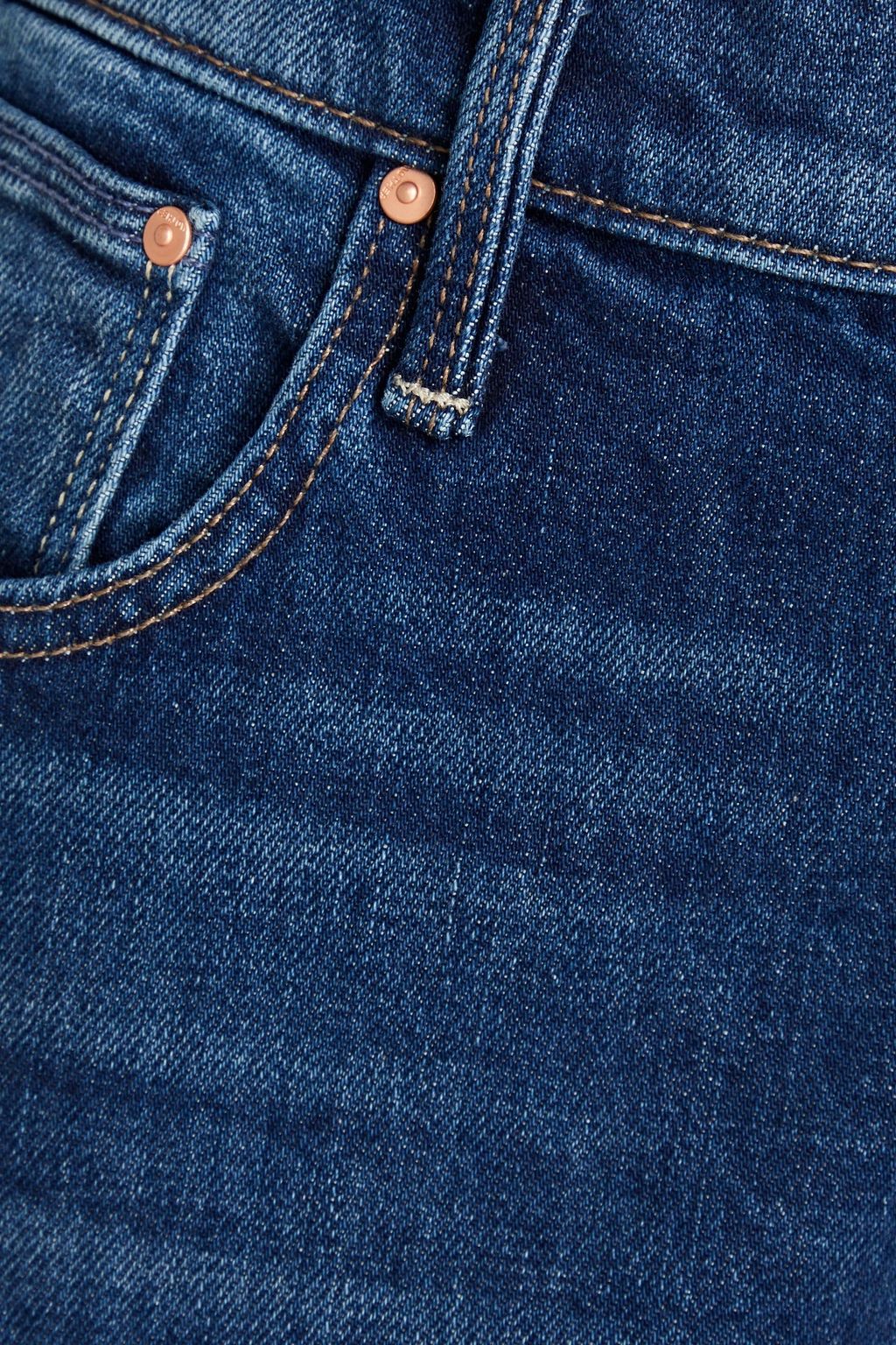 MOTHER جينز قصير «سكرابر كاف» بقصّة تضيق تدريجياً بخصر متوسط الارتفاع