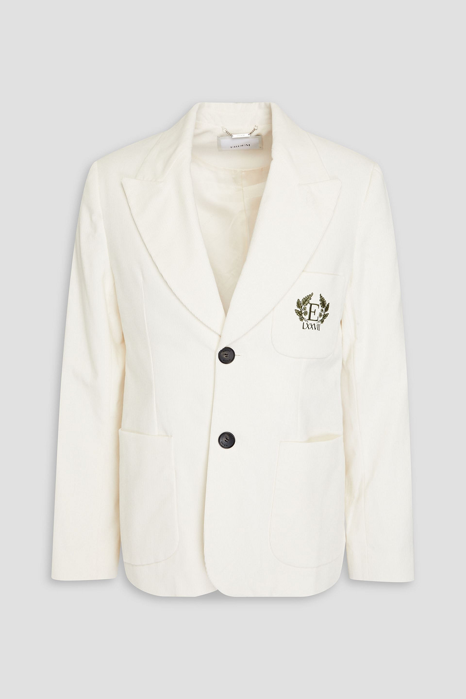 Ridley embroidered cotton-corduroy blazer