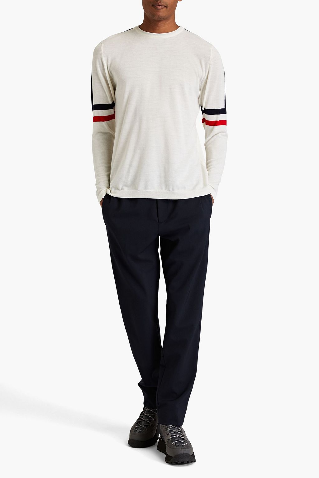 FUSALP Striped intarsia merino wool sweater