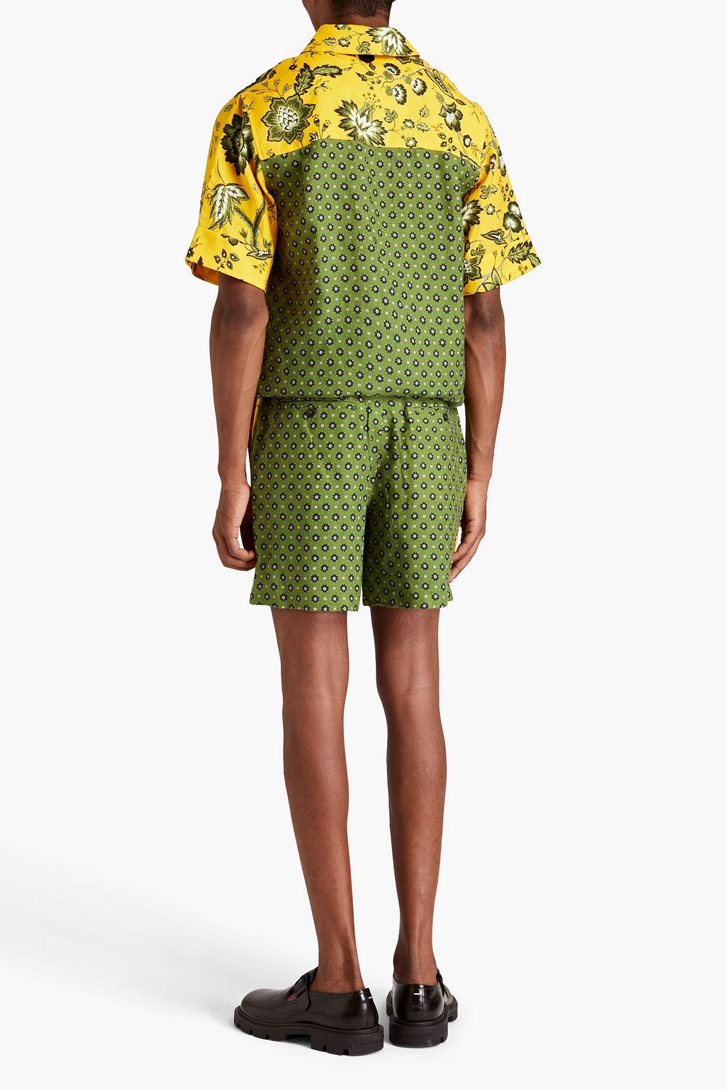 ERDEM Lucas floral-print linen shorts