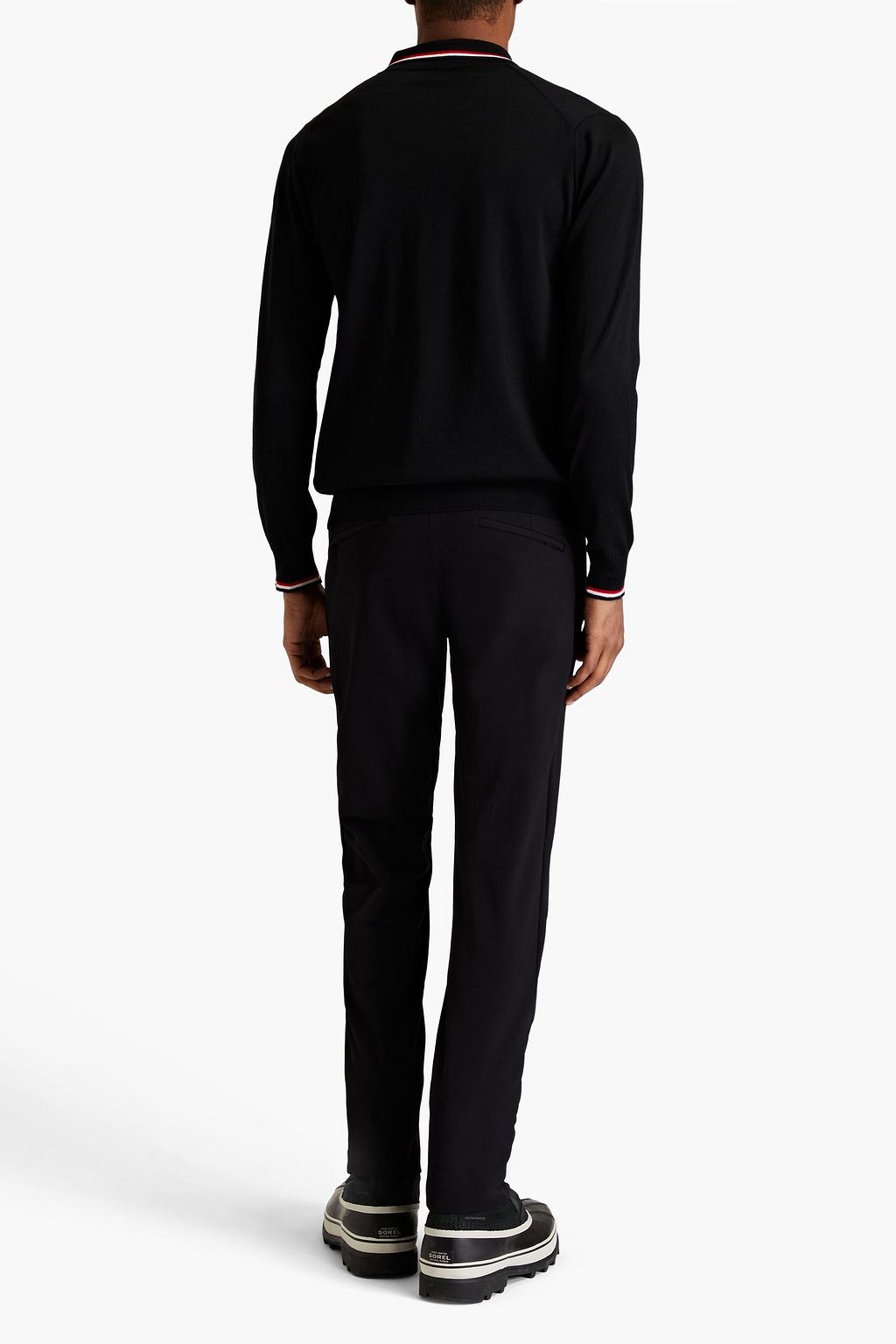 FUSALP Poloshirt aus melierter Merinowolle