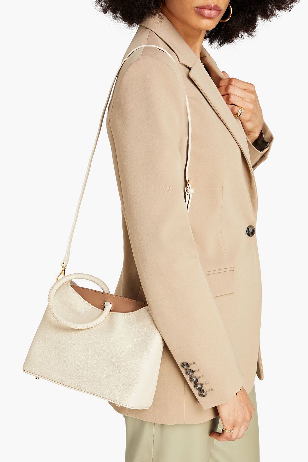 ELLEME Simone textured-leather tote