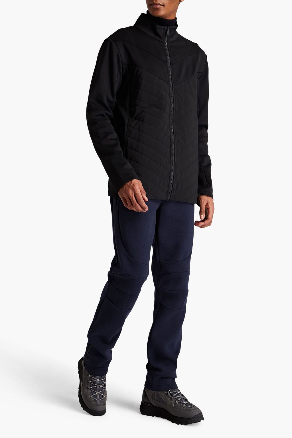 FUSALP Quilted stretch-jersey and shell jacket