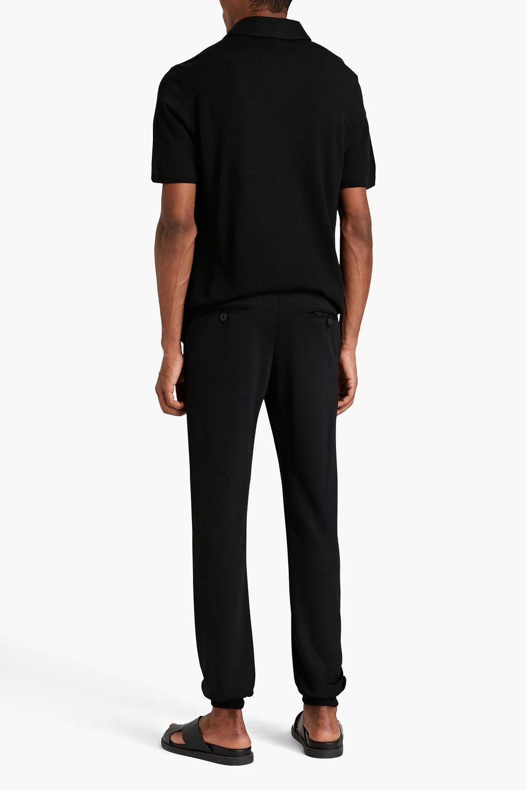 CANALI Wool-blend jersey track pants