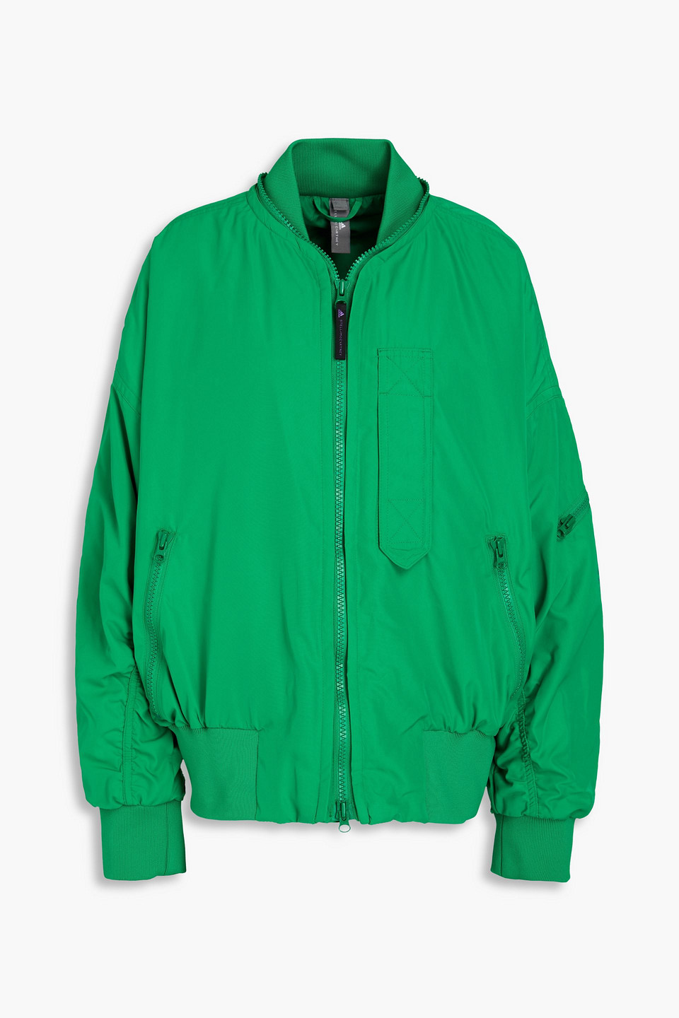 Shop Adidas By Stella Mccartney Shell Bomber Jacket In Green