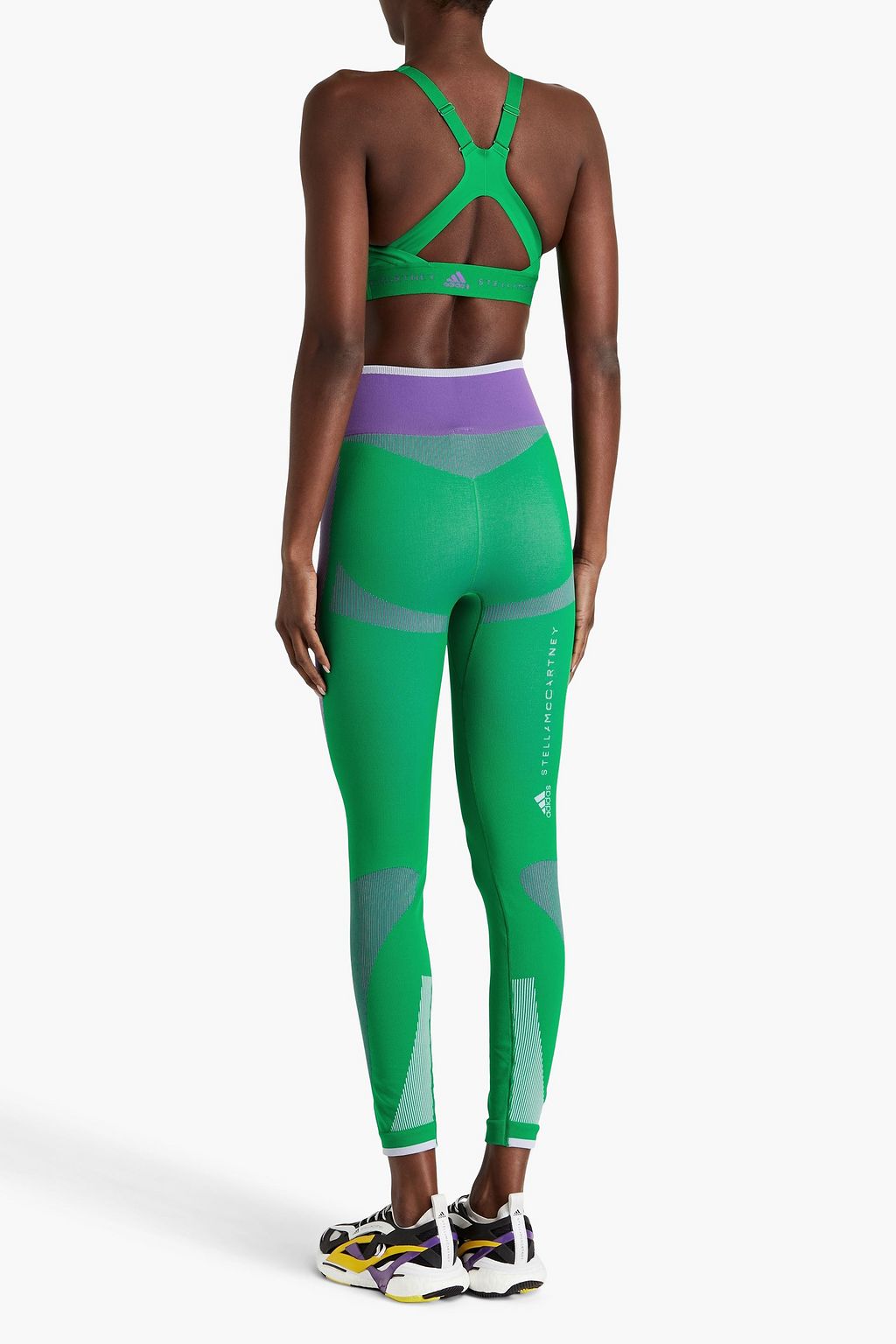 ADIDAS BY STELLA MCCARTNEY Logo-print stretch sports bra