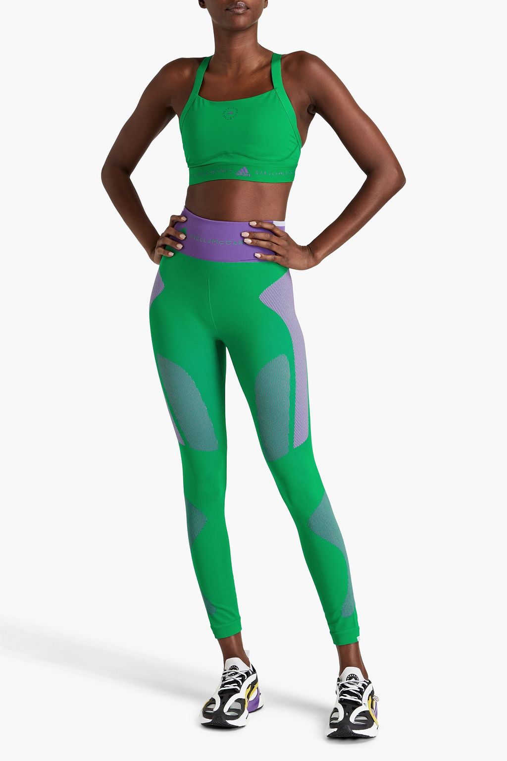 ADIDAS BY STELLA MCCARTNEY Logo-print stretch sports bra
