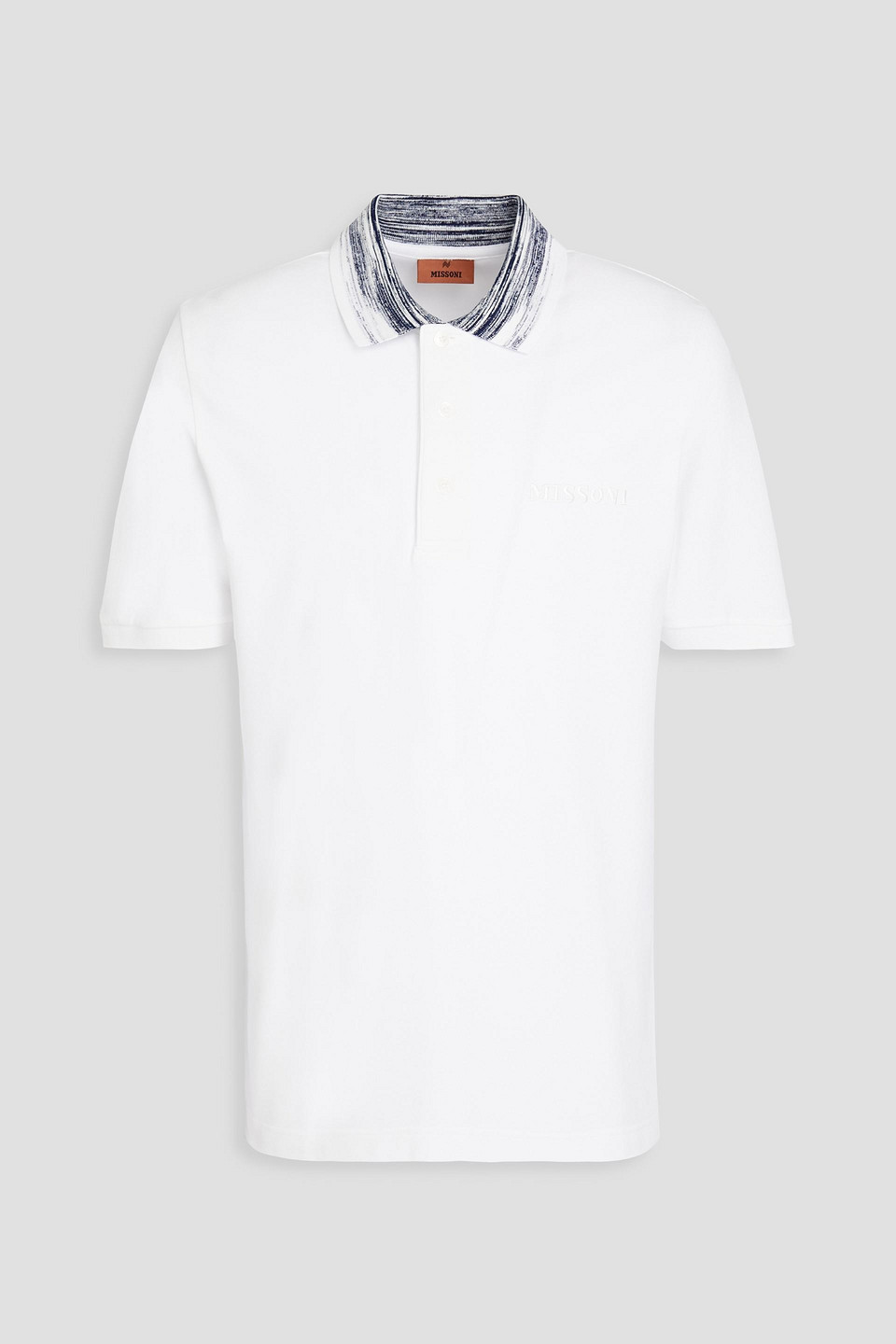 Missoni Cotton-piqué Polo Shirt In White