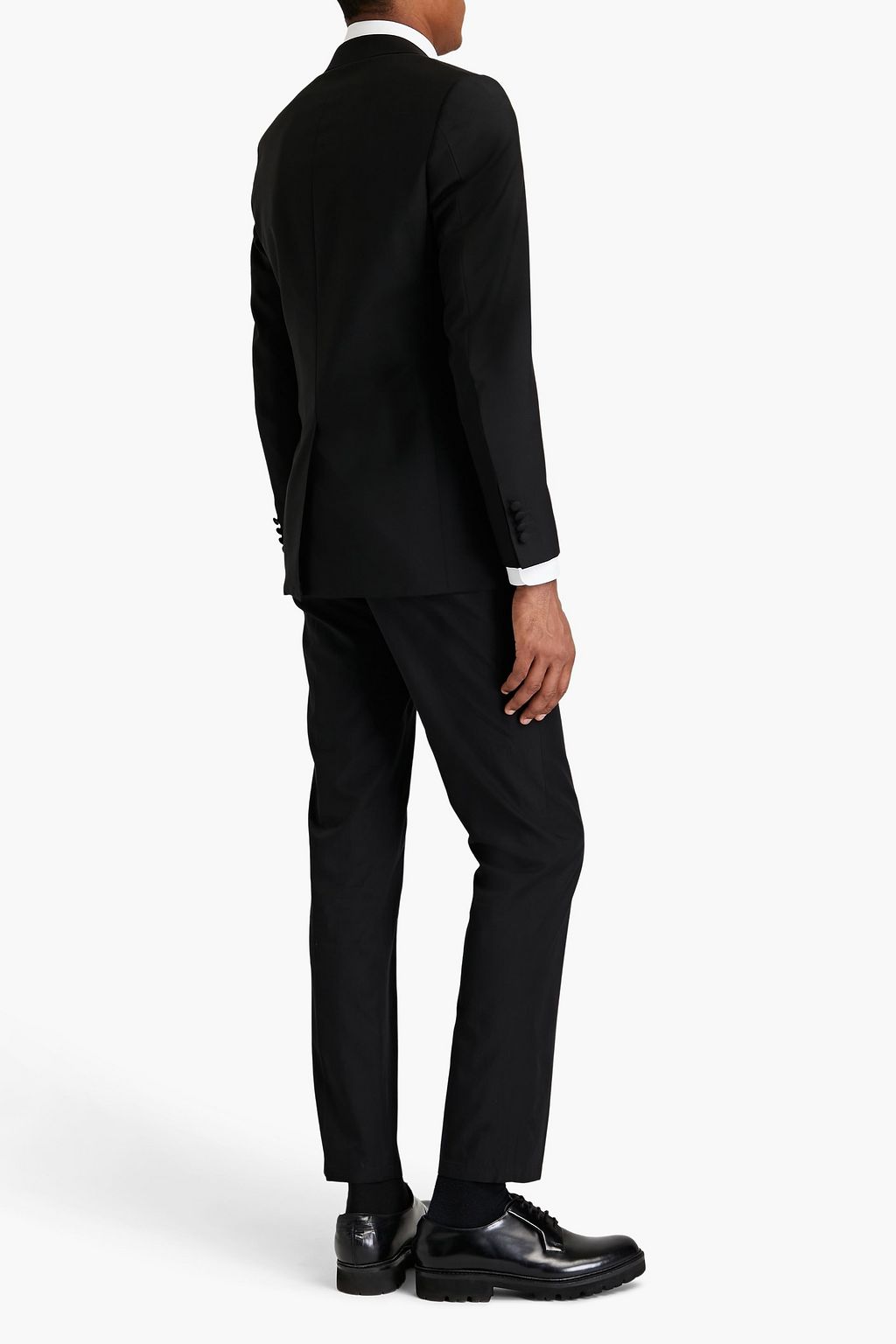 CANALI Wool and mohair-blend grain de poudre blazer