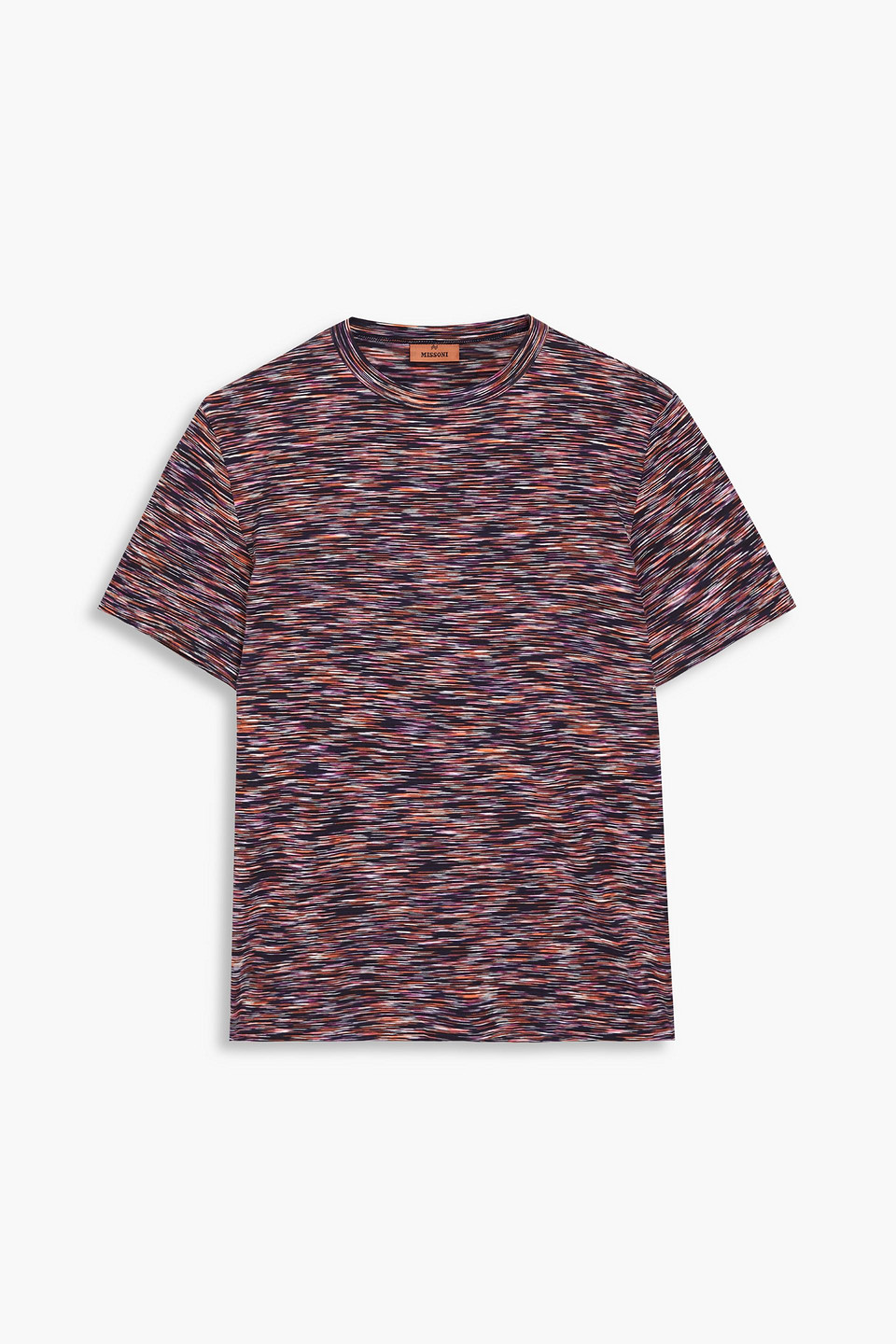 Space-dyed cotton-jersey T-shirt
