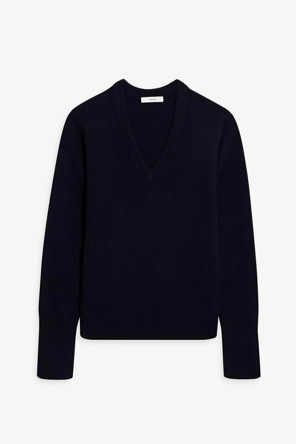 Vince Wool Cashmere V-neck Sweater In Coastal Blue In Navy