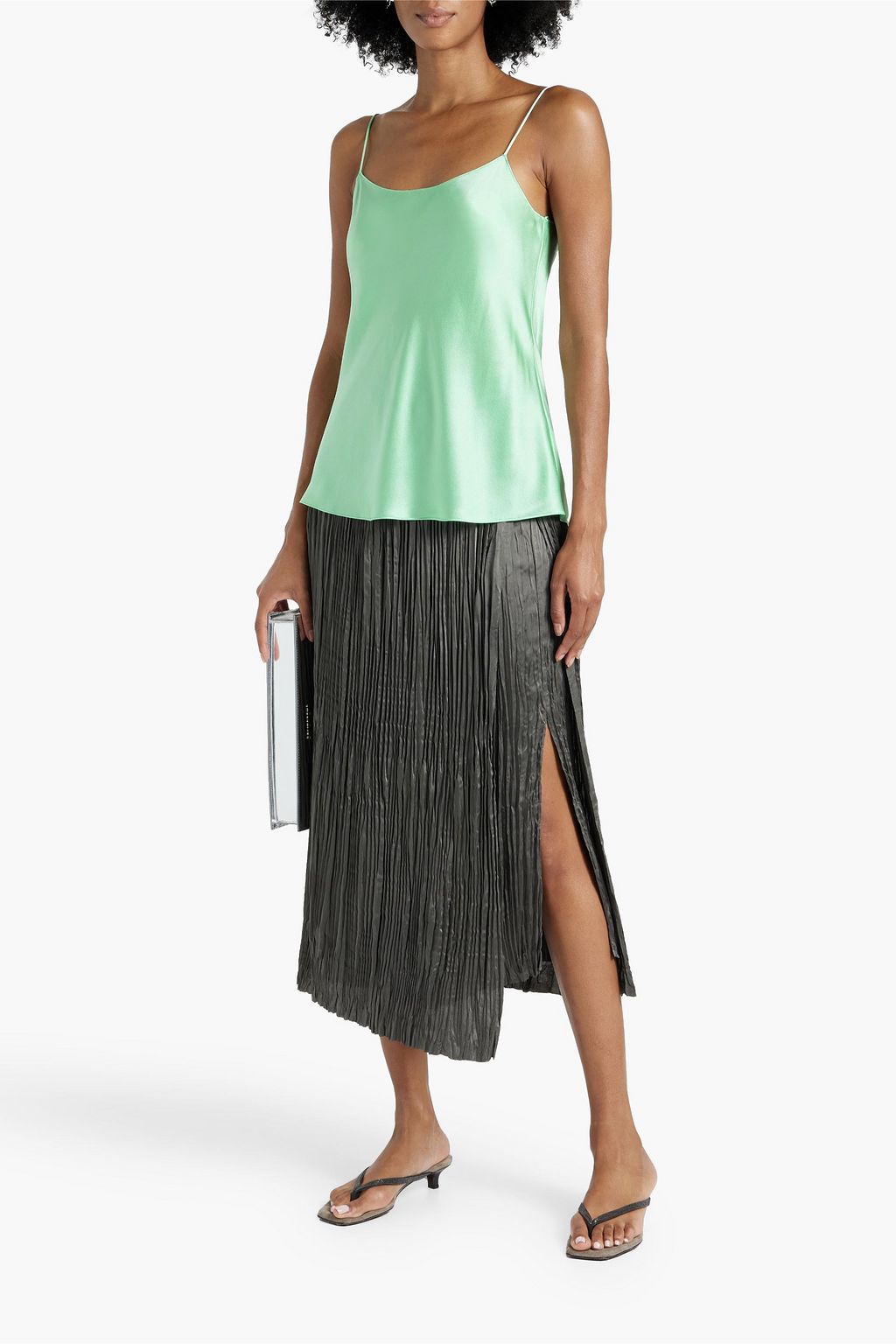 VINCE. Silk-satin crepe camisole