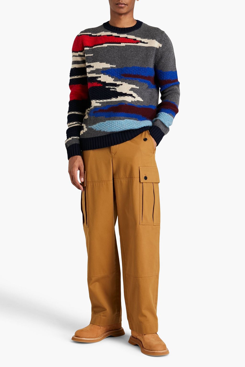 MISSONI Intarsia wool-blend sweater