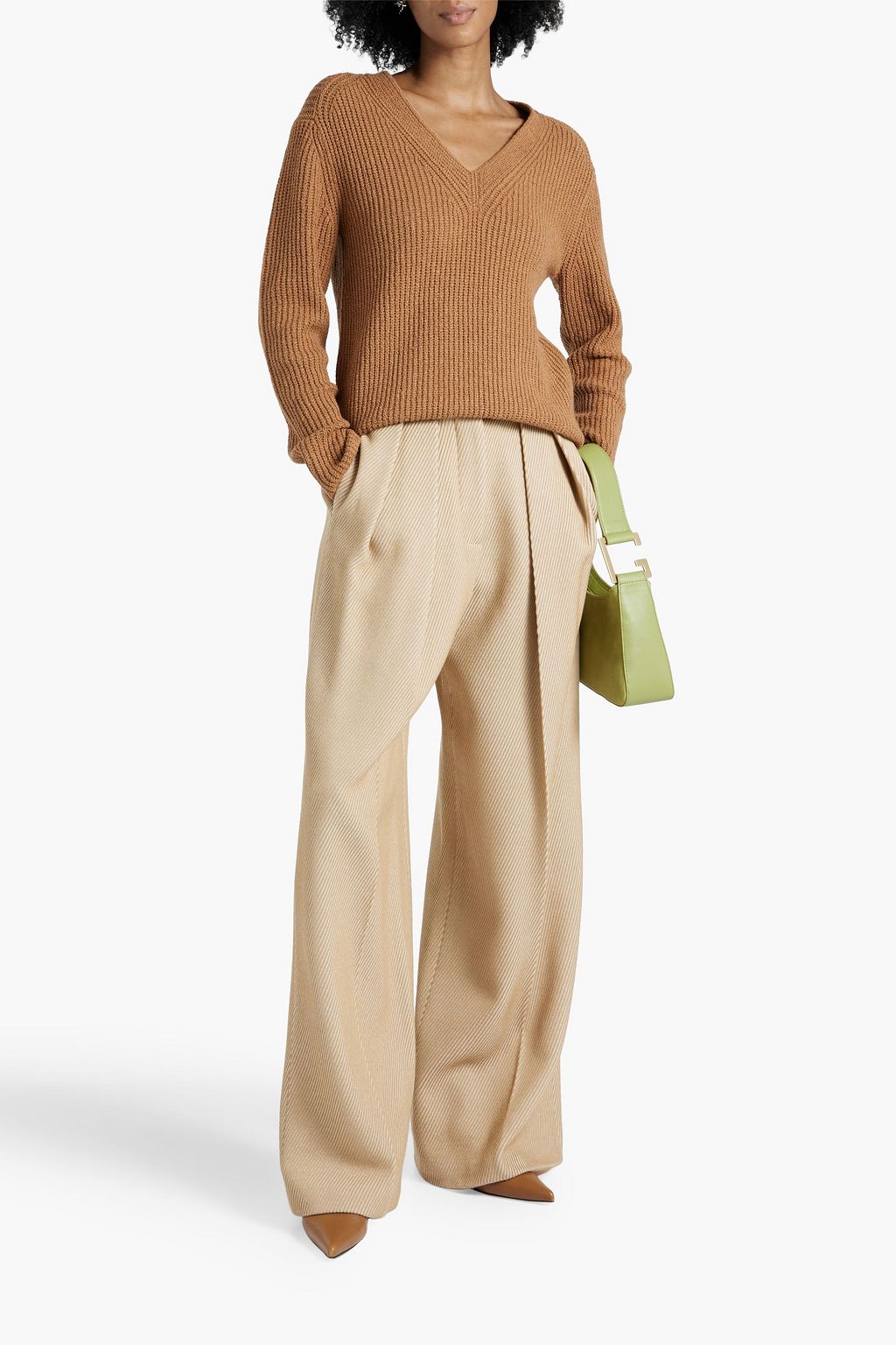 VINCE. Ribbed cotton-blend sweater