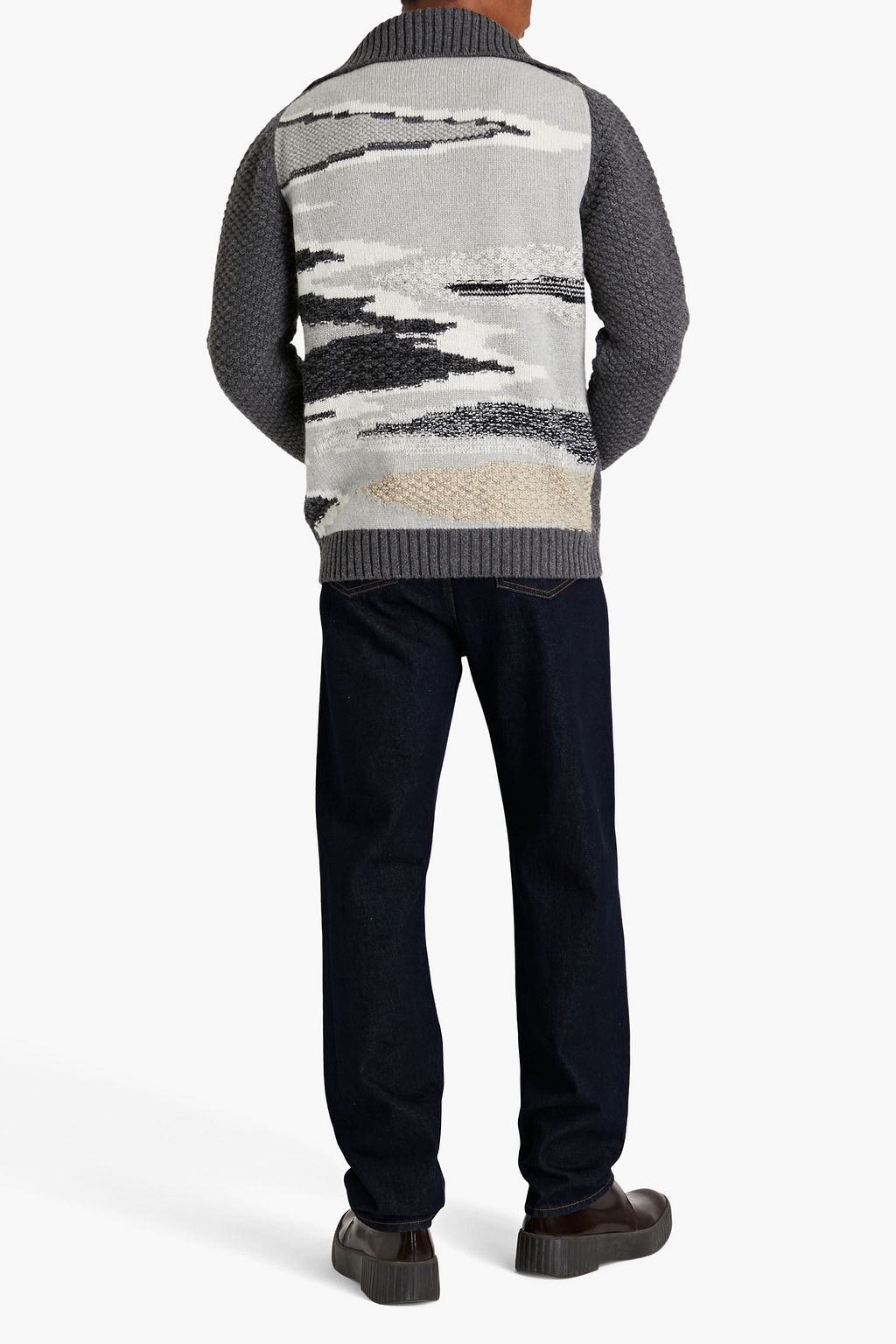 MISSONI Intarsia wool-blend cardigan