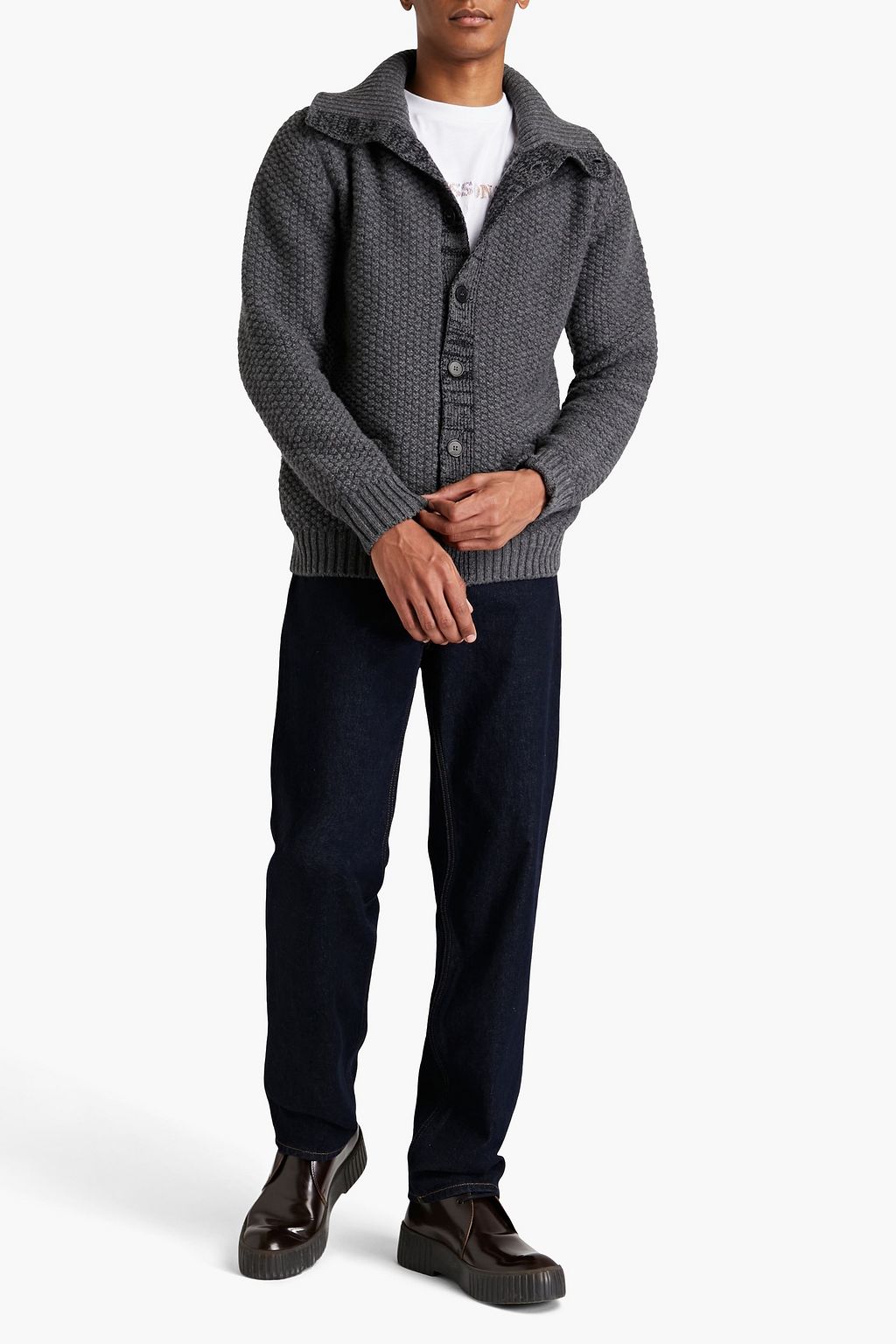 MISSONI Intarsia wool-blend cardigan