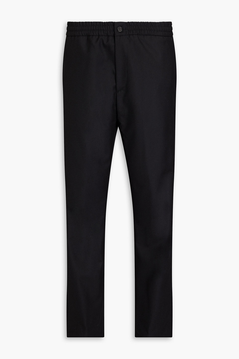 Dunhill Wool-flannel Drawstring Pants In Black
