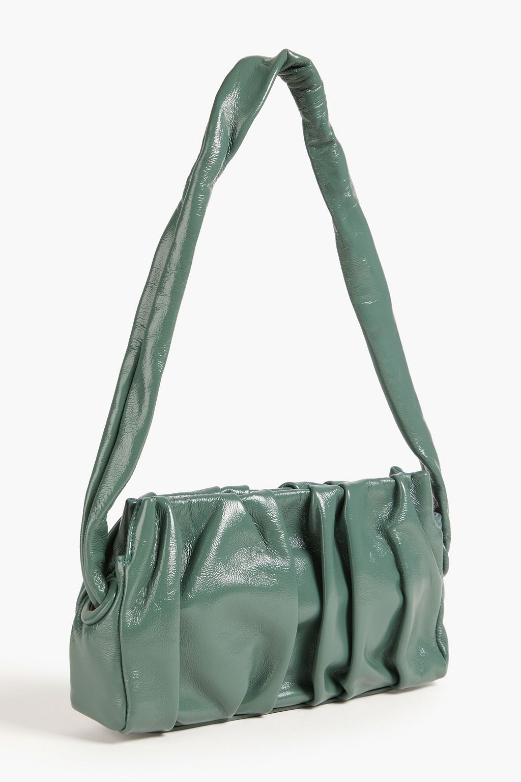 ELLEME Vague pleated patent-leather shoulder bag