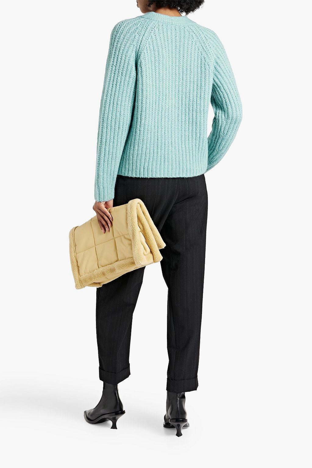 VINCE. Ribbed alpaca-blend cardigan