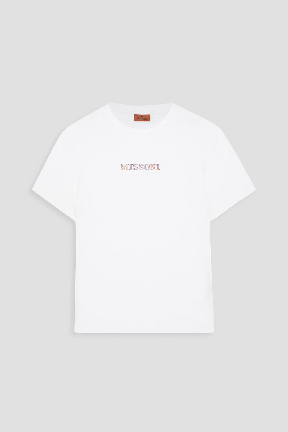Missoni Zigzag Chevron Crew Neck T-shirt In White