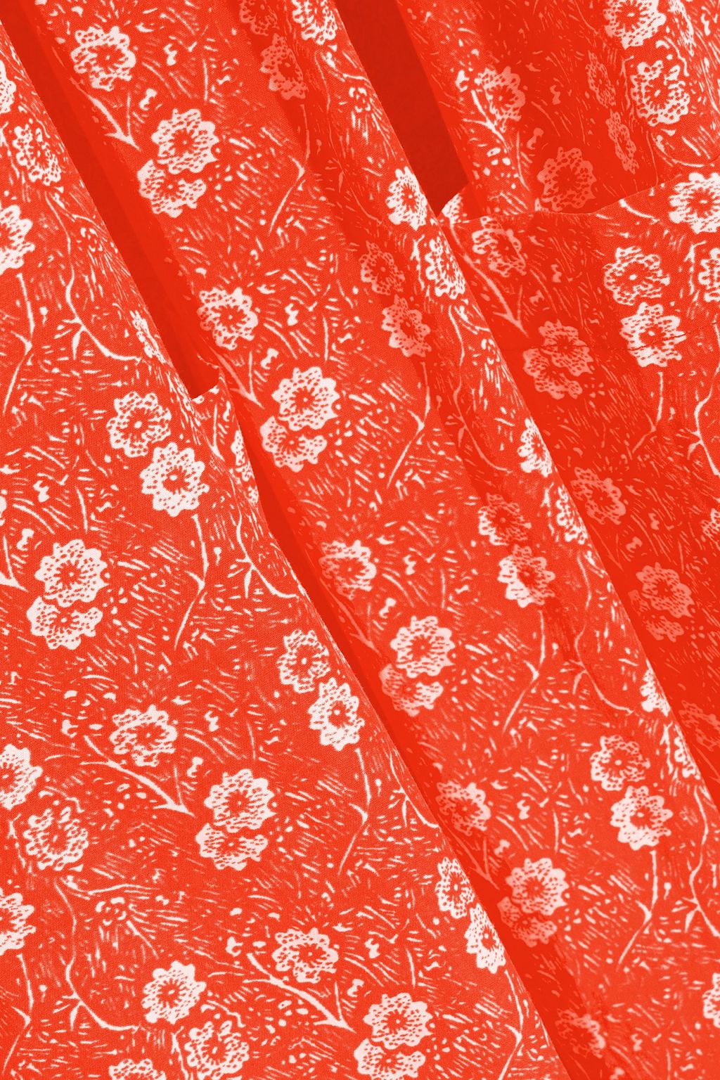 BATSHEVA X LAURA ASHLEY Pleated floral-print cotton-poplin dress