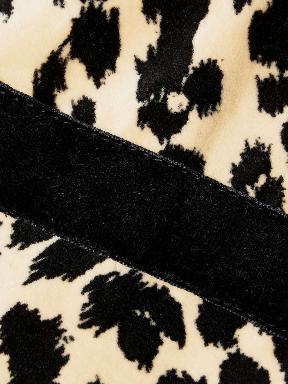 tate leopard-print cotton-velvet mini dress