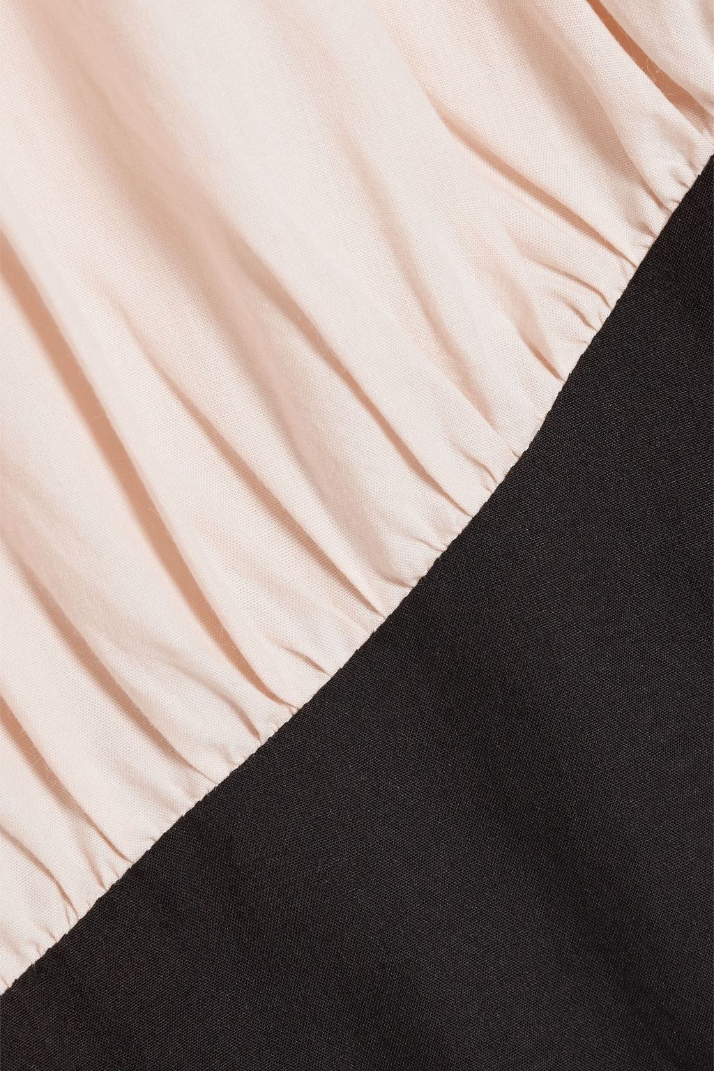 BATSHEVA Devon two-tone cotton-poplin peplum mini dress
