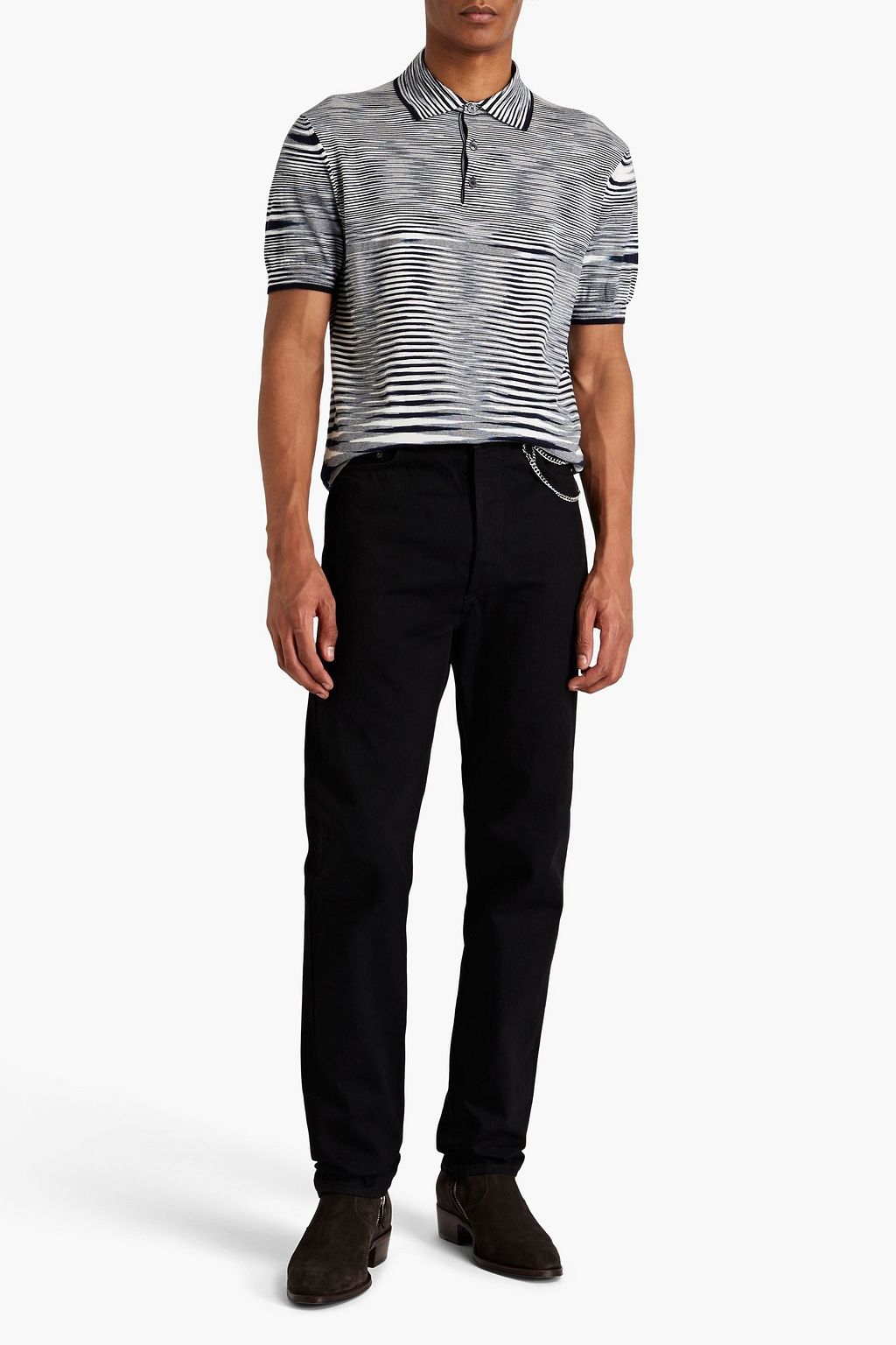 MISSONI Space-dyed cotton polo shirt