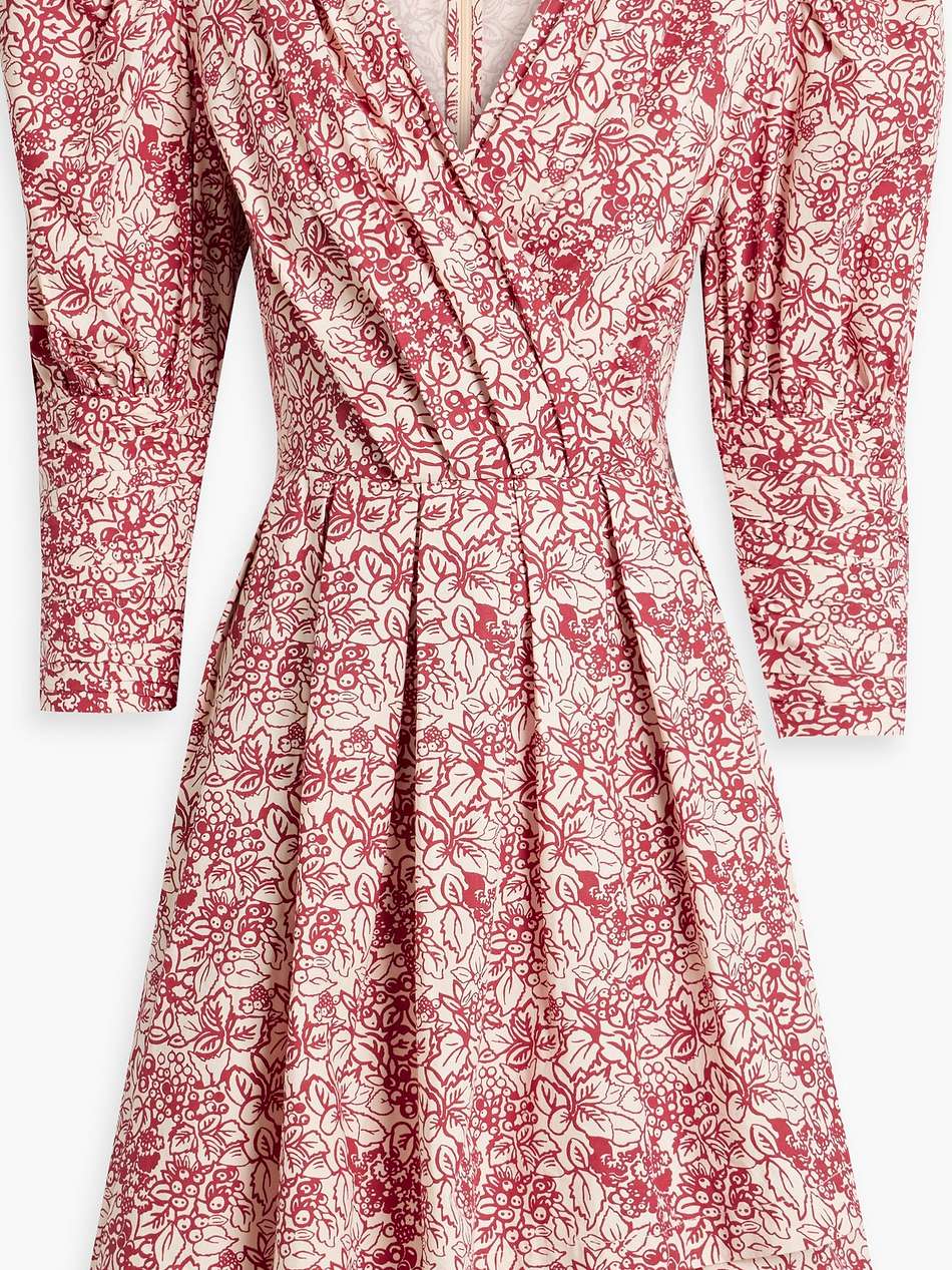 izra floral-print cotton-poplin mini dress
