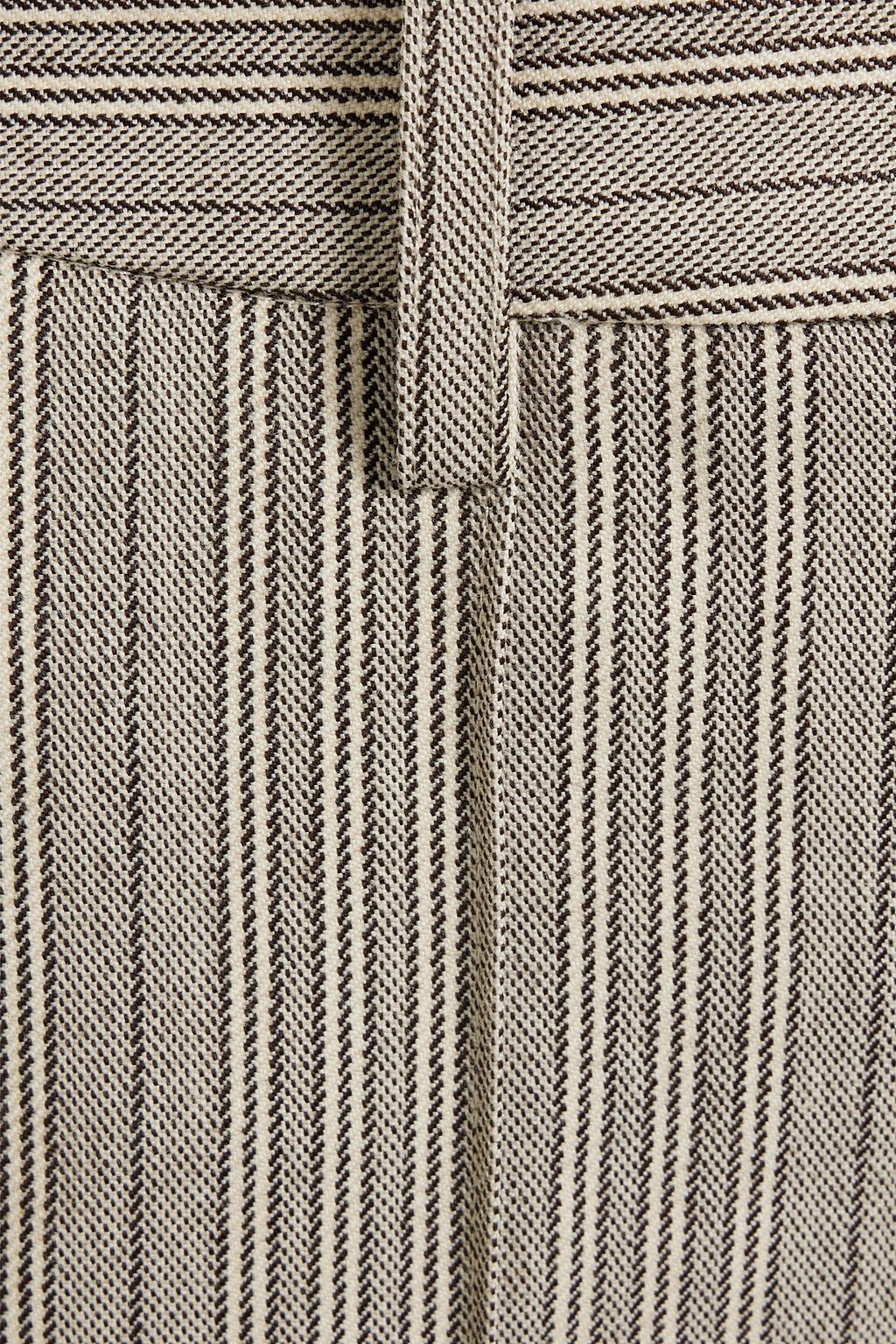 CO Striped wool-tweed bootcut pants