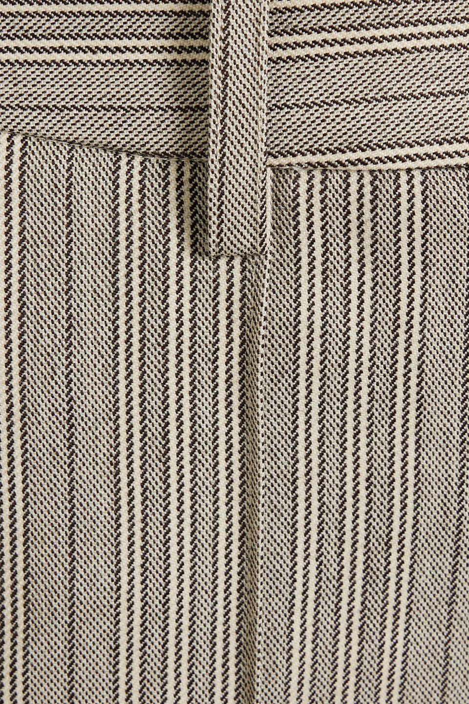 Shop Co Striped Wool-tweed Bootcut Pants In Gray