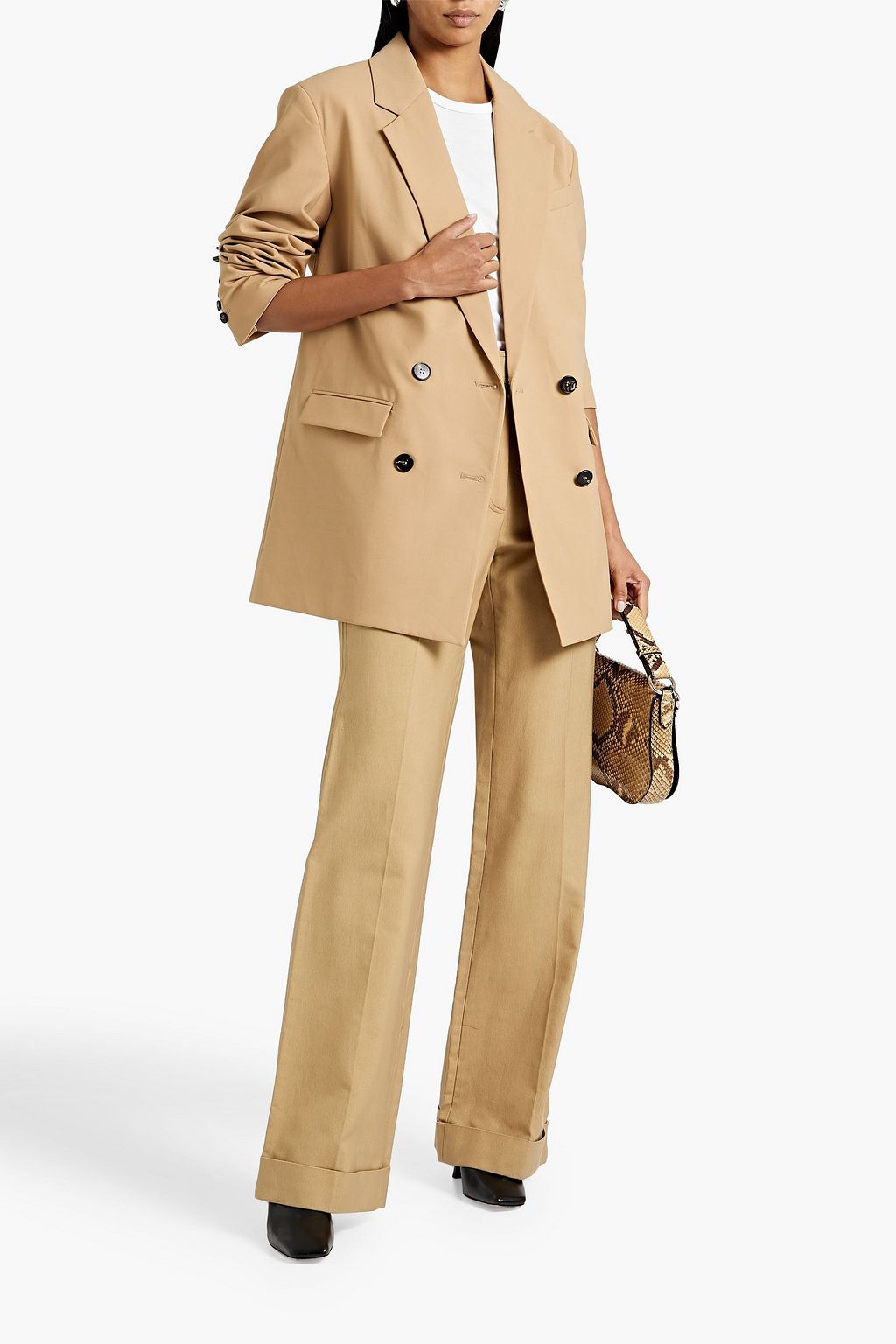 CO Double-breasted grain de poudre blazer