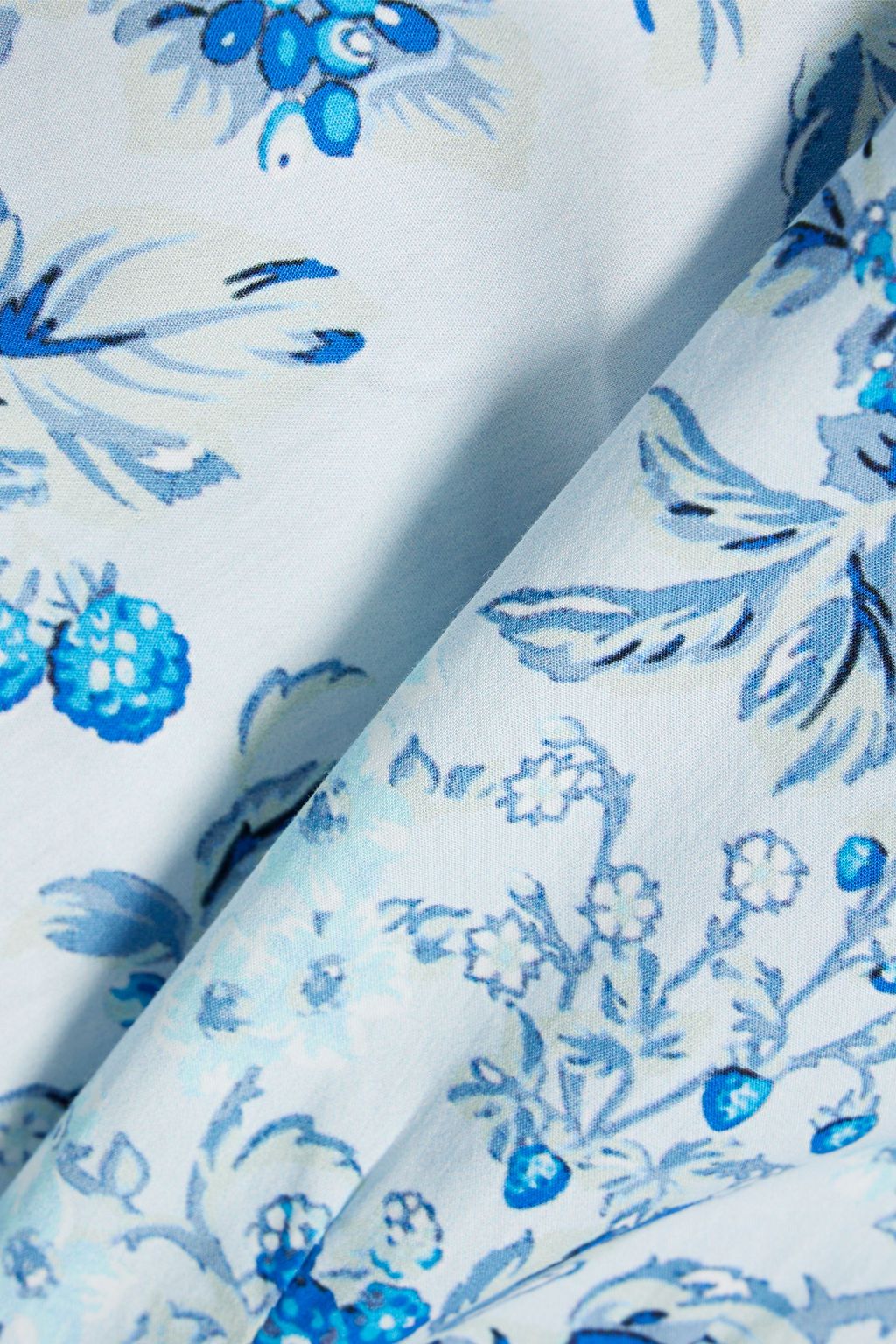 BATSHEVA X LAURA ASHLEY Nia ruffled floral-print cotton-poplin top