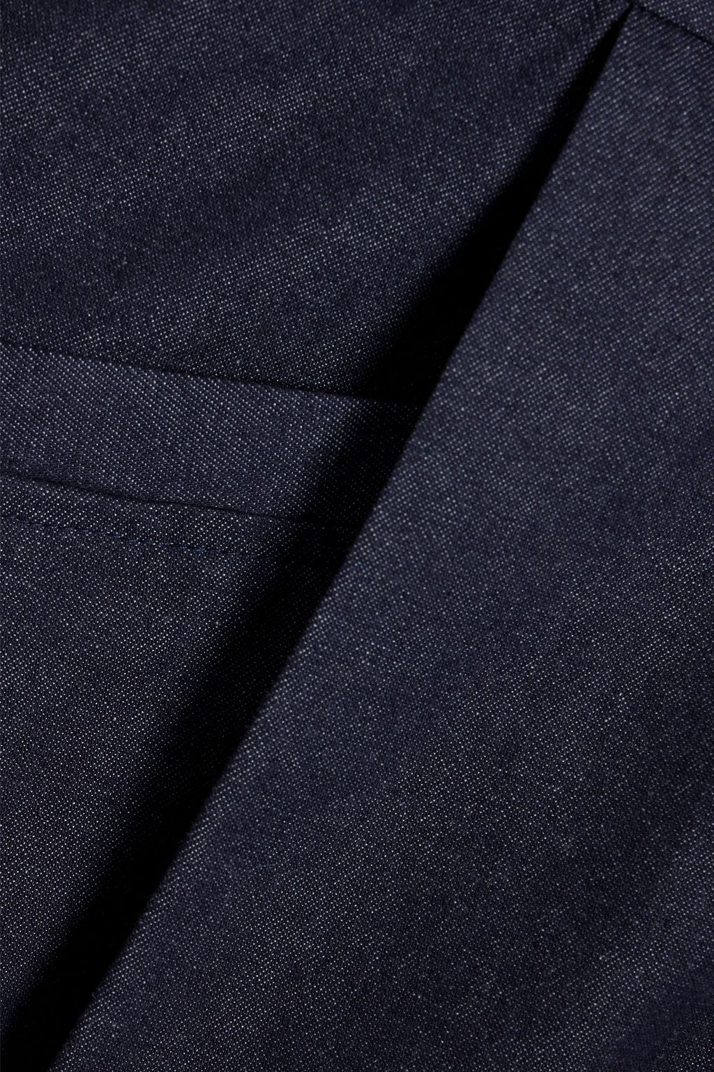 CO Cropped pleated cotton-chambray jumpsuit