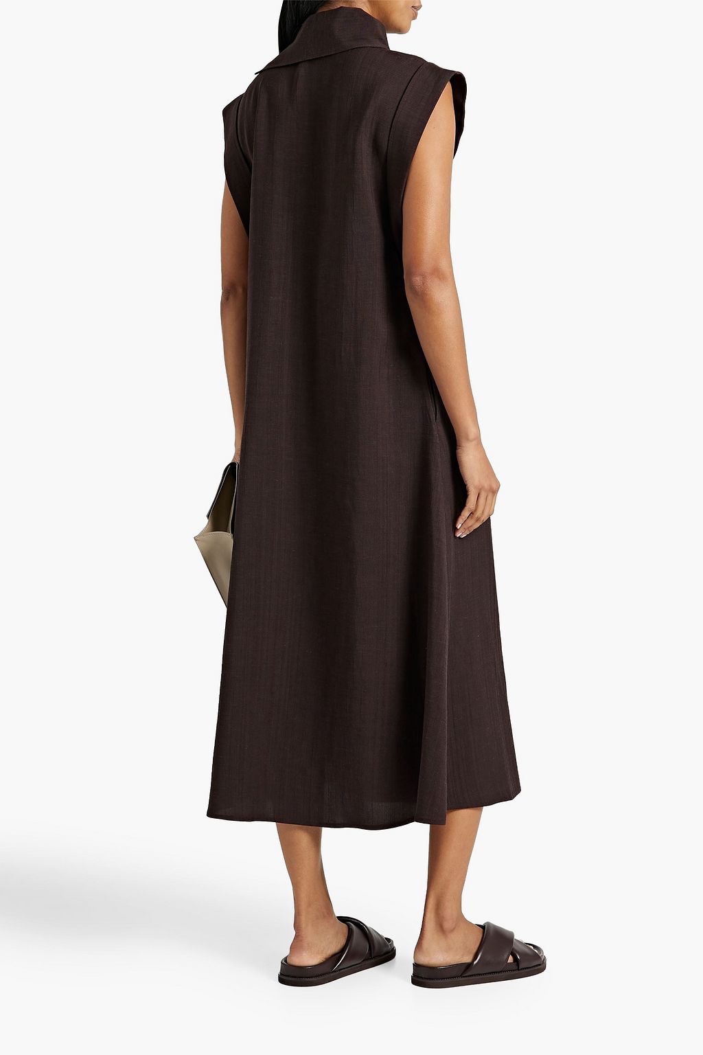 CO Slub woven midi dress