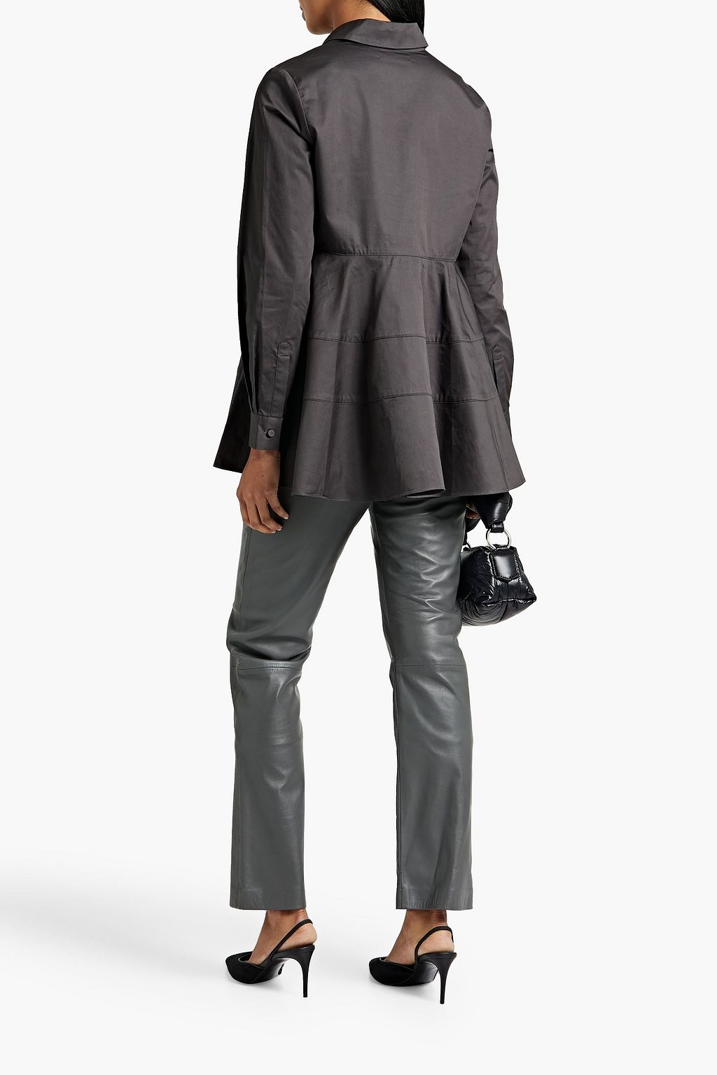 CO Fluted cotton-poplin shirt