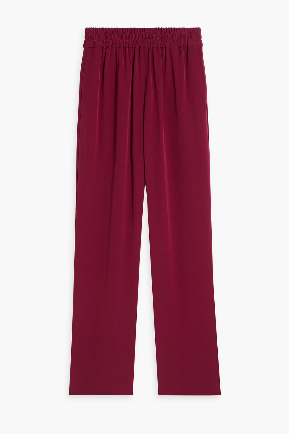 Co Crepe Wide-leg Pants In Claret