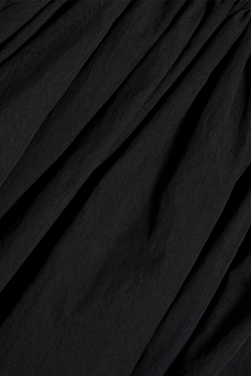 CO Gathered crinkled cotton-blend poplin blouse