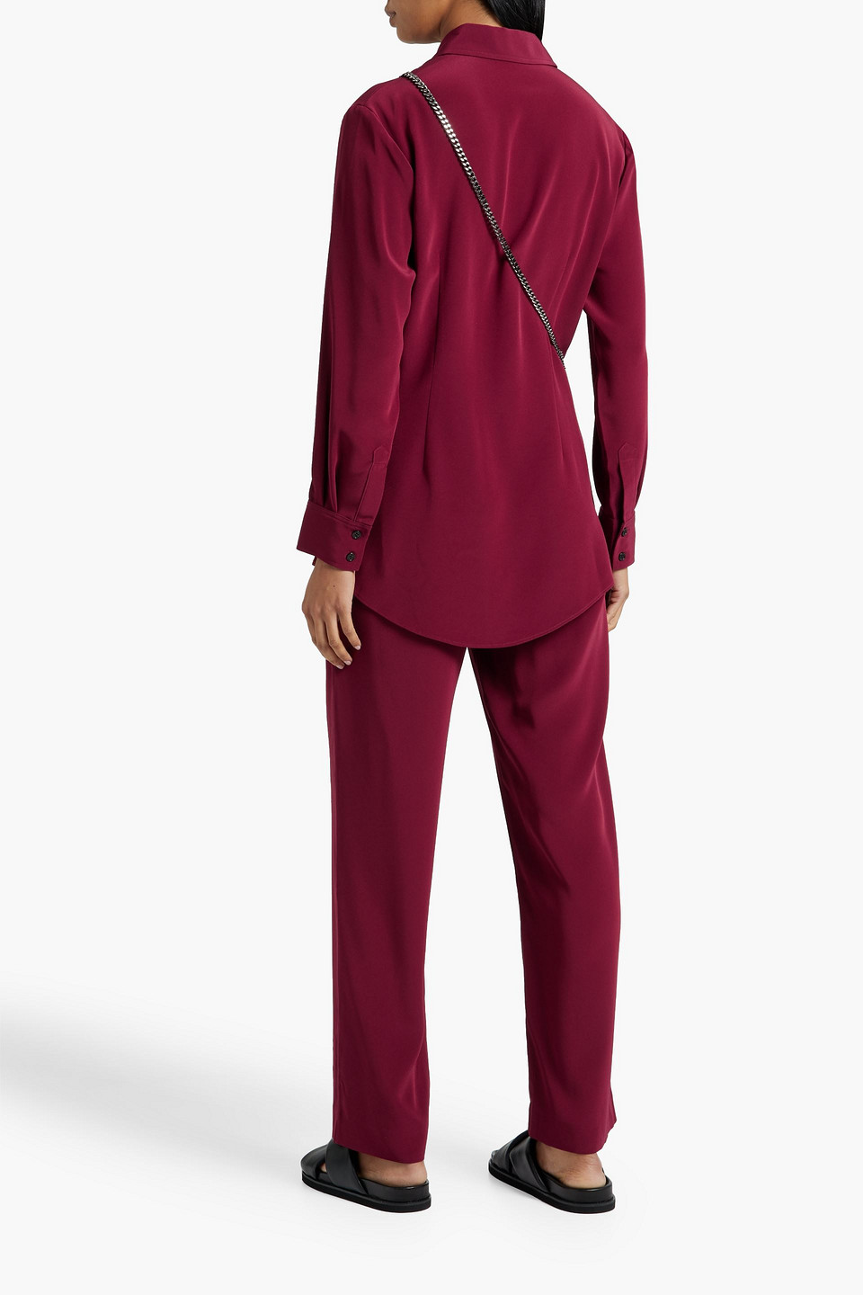 Shop Co Crepe Shirt In Claret