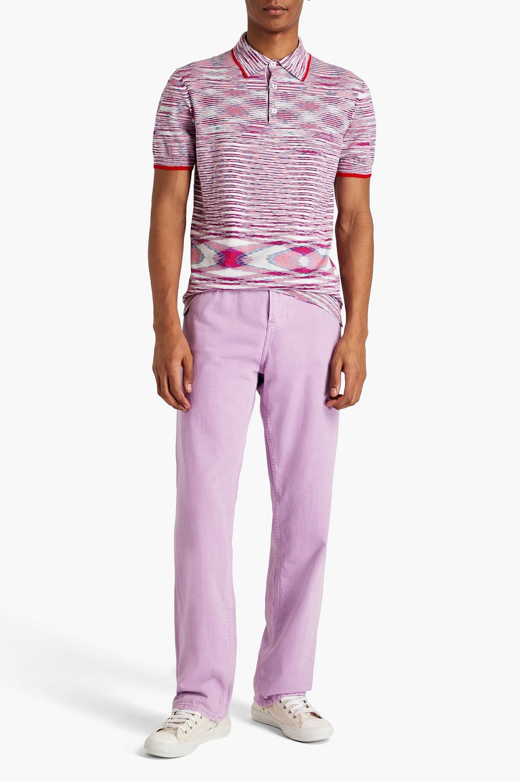 MISSONI 스페이스 다이 코튼 폴로 셔츠