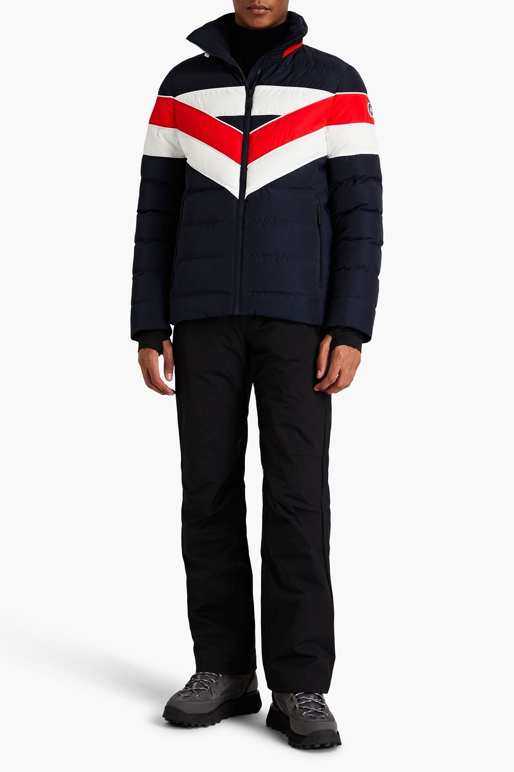 FUSALP Fernand quilted striped ski jacket