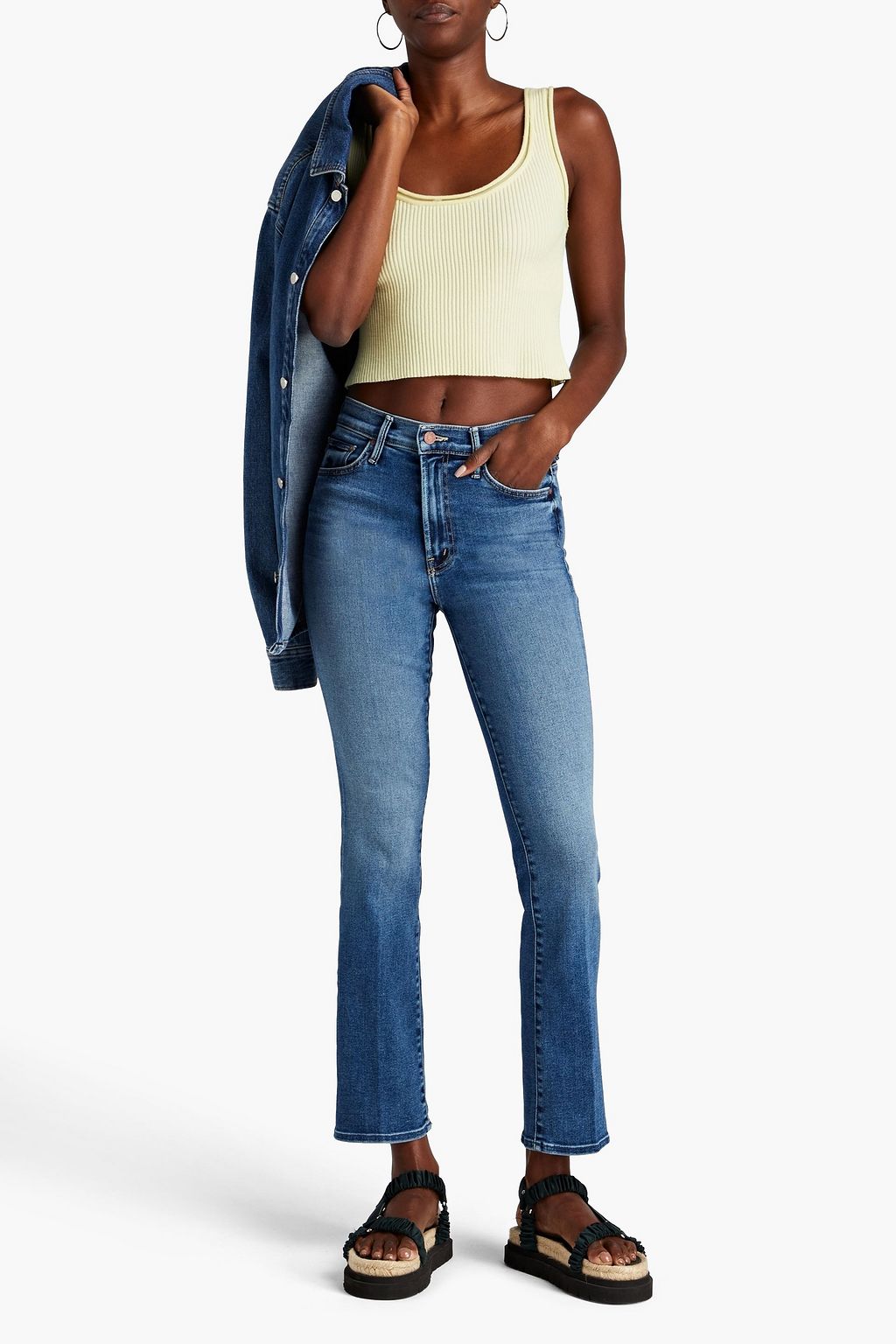 MOTHER Insider Flood high-rise bootcut jeans