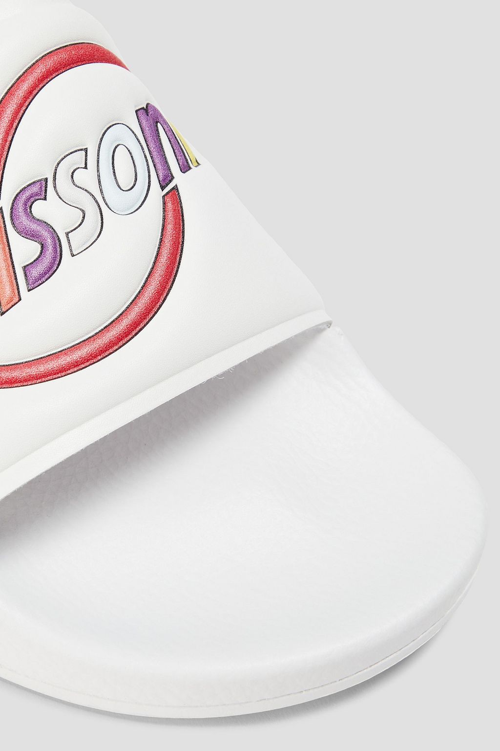 MISSONI Printed faux leather slides